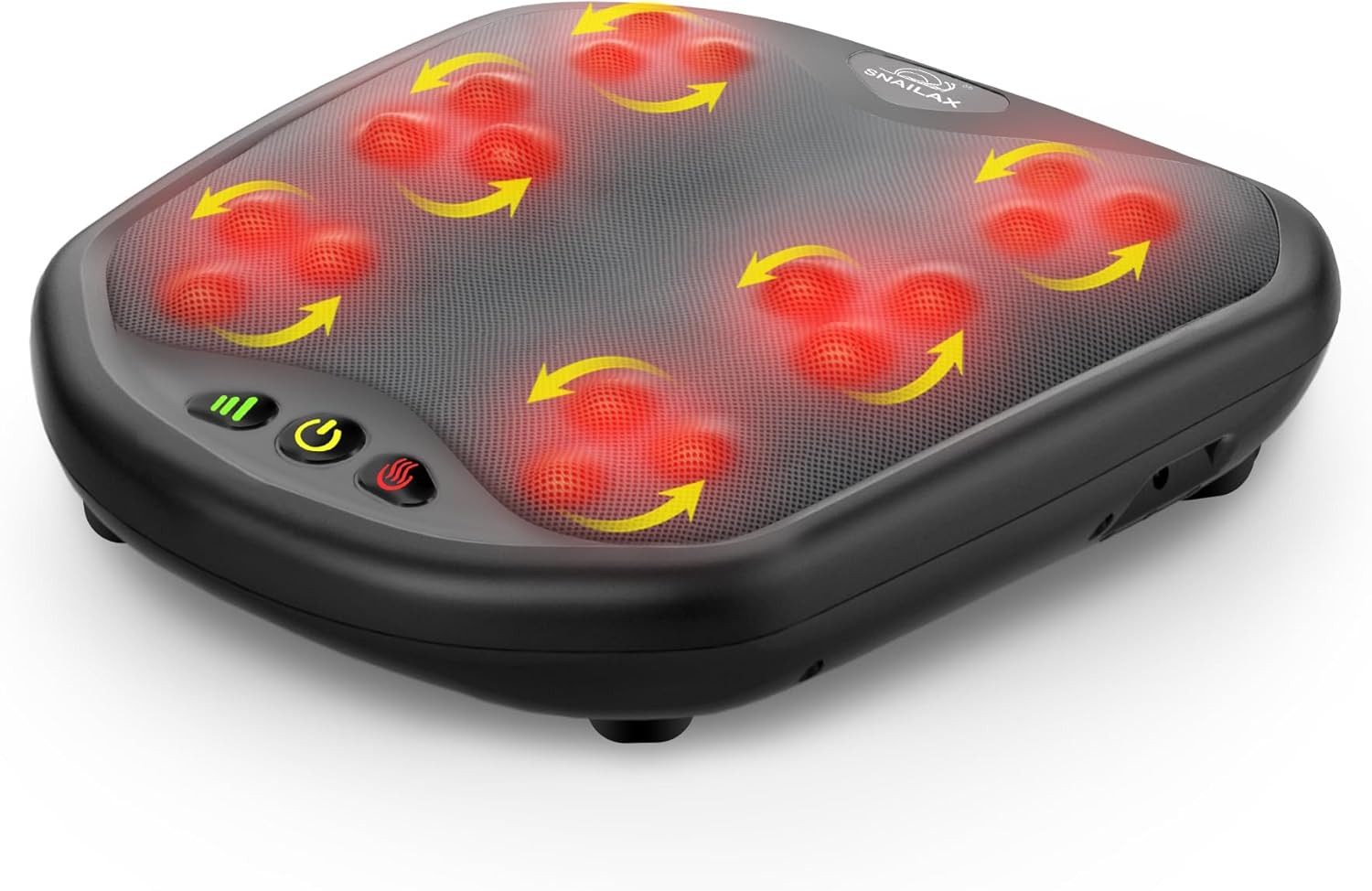 SNAILAX Fußmassagegerät Shiatsu Fußmassagegerät mit Wärmefunktion 18 Massageköpfen Fußwärmer, Shiatsu Fußmassagegerät Set mit Wärmefunktion, Shiatsu Fußmassagegerät mit Wärmefunktion und Netzadapter, Shiatsu Massage, Wärmefunktion, 18 Massageköpfe, 3 Prog
