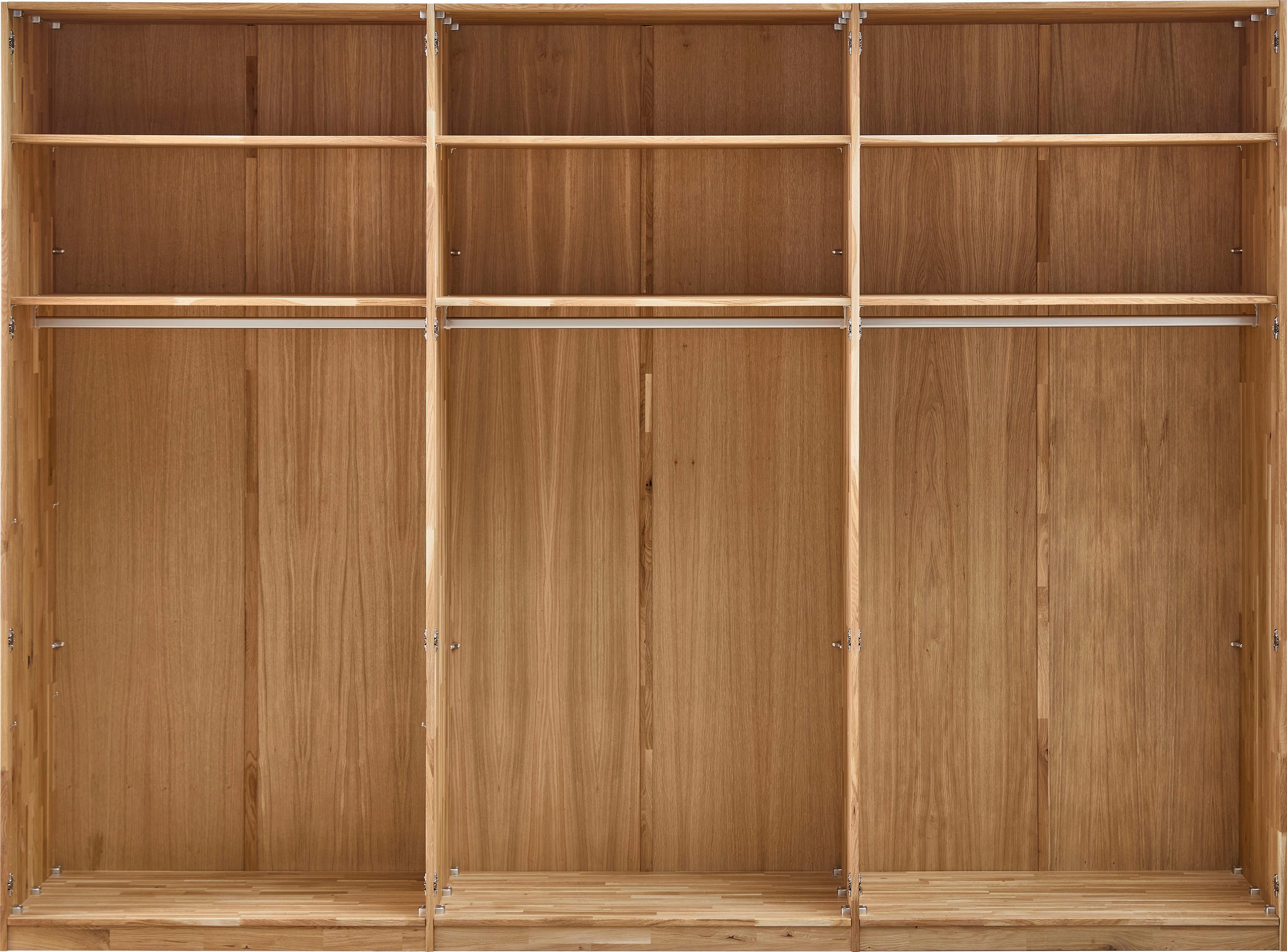 Home affaire Kleiderschrank Ambroise, aus Wildeiche, inkl. Passepartout Massivholz-Kleiderschrank, im 50 cm Raster planbar – Bild 2 von 5