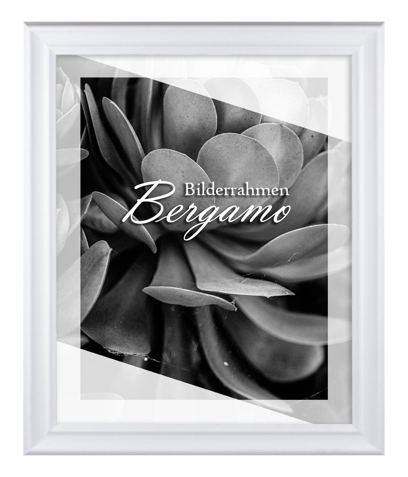 BIRAPA Einzelrahmen Bilderrahmen Bergamo, (1 Stück), 60x85 cm, Weiß Gemasert, MDF