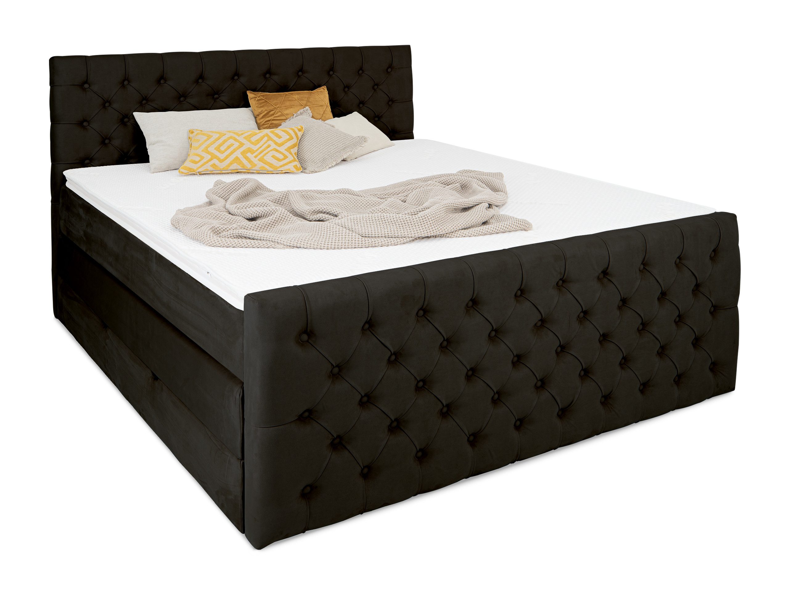 wonello Boxspringbett Victoria, mit Bettkasten, Matratzen günstig online kaufen