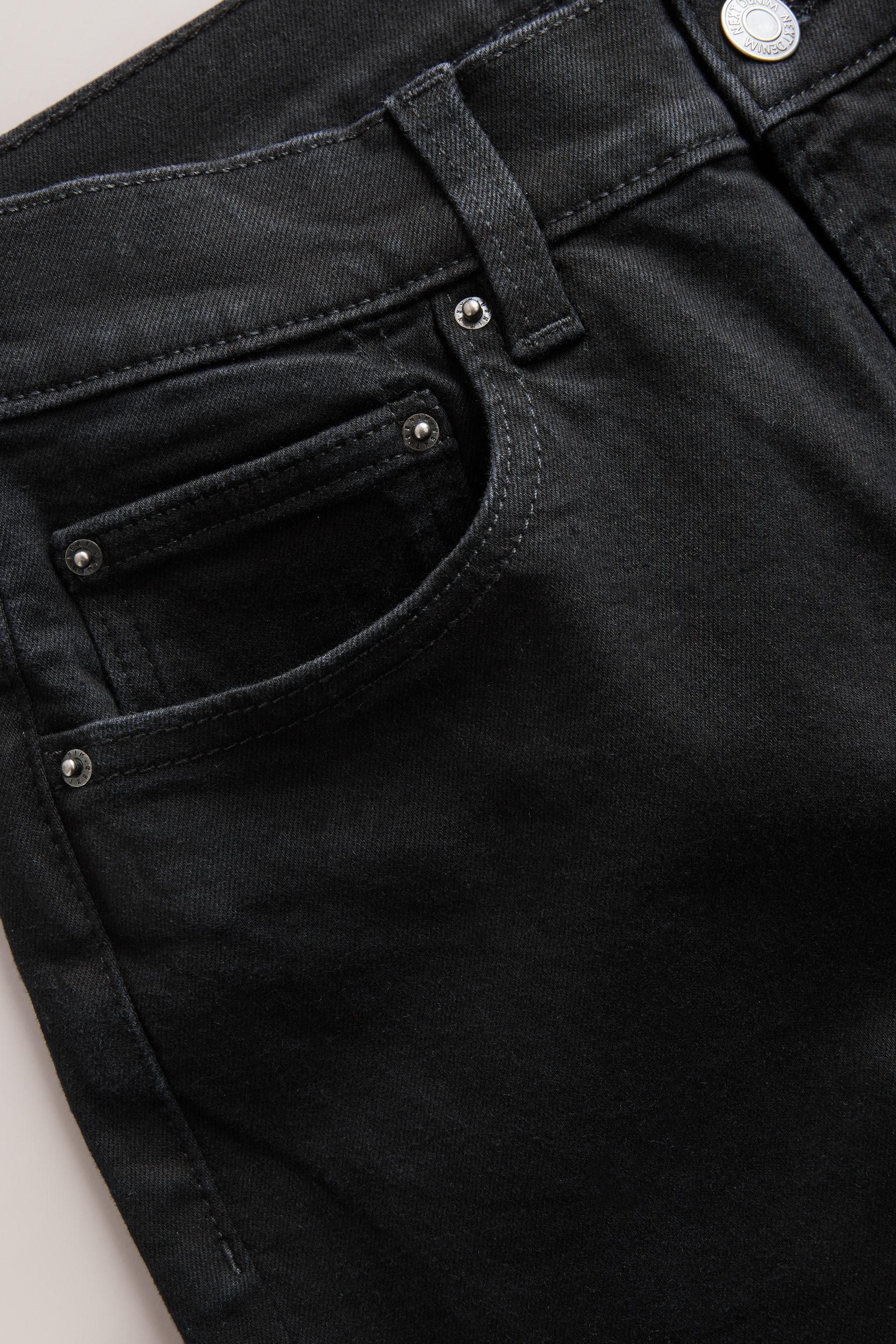 Next Bootcut-Jeans Bootcut Stretchjeans, mittelhoher Bund, Kurzgröße (1-tlg)