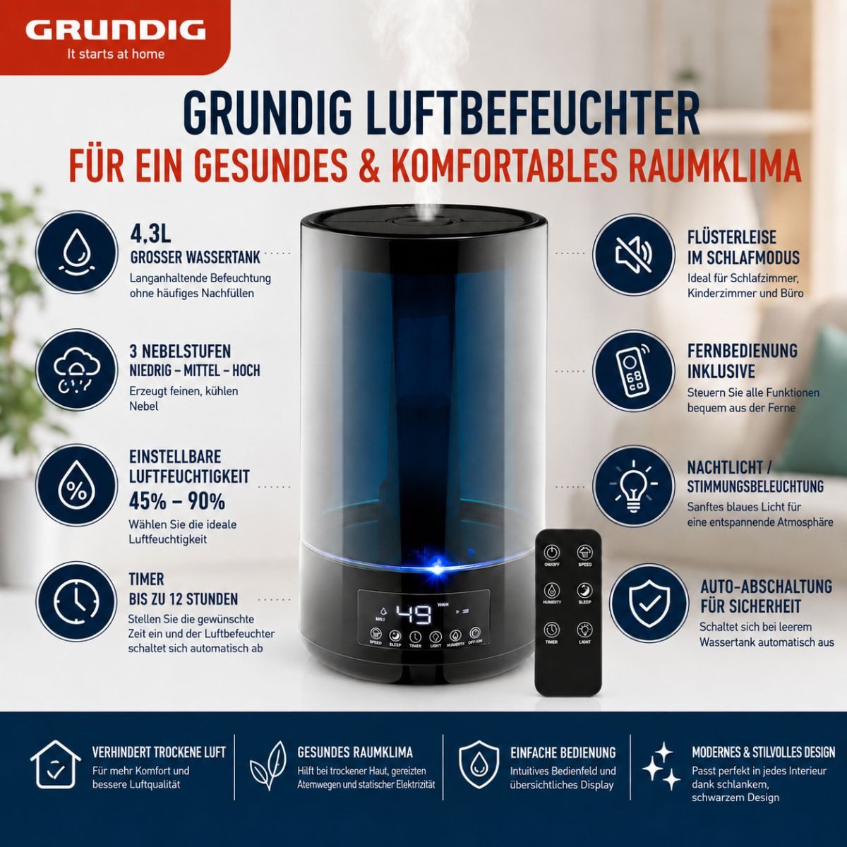 Grundig Luftbefeuchter Grundig Luftbefeuchter HD-1903A
