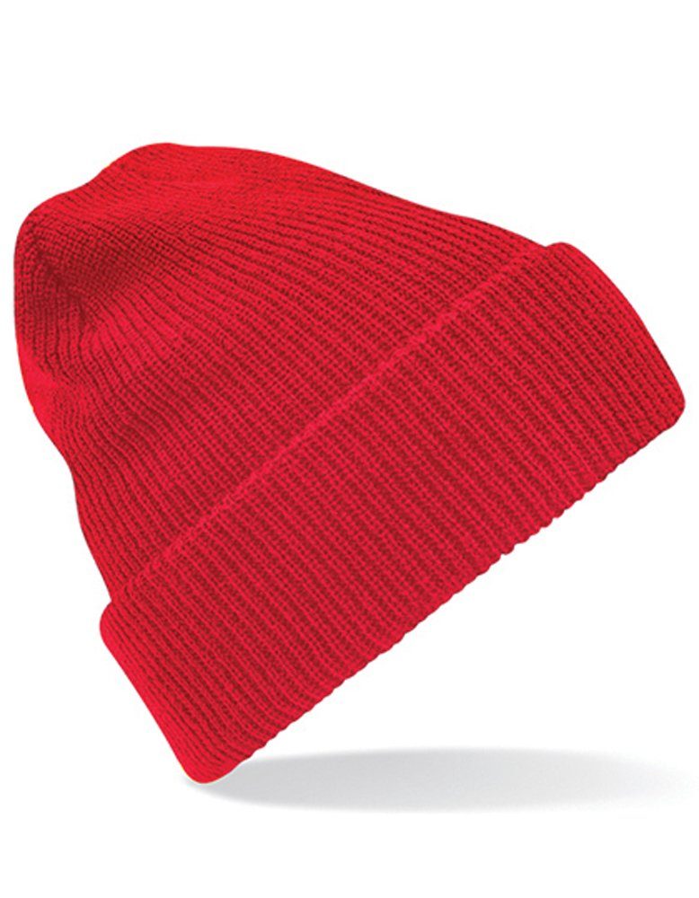Goodman Design Strickmütze Beanie Doppellagig, gestrickt Herbst Winter Soft-Touch, Vintage-Stil Classic Red