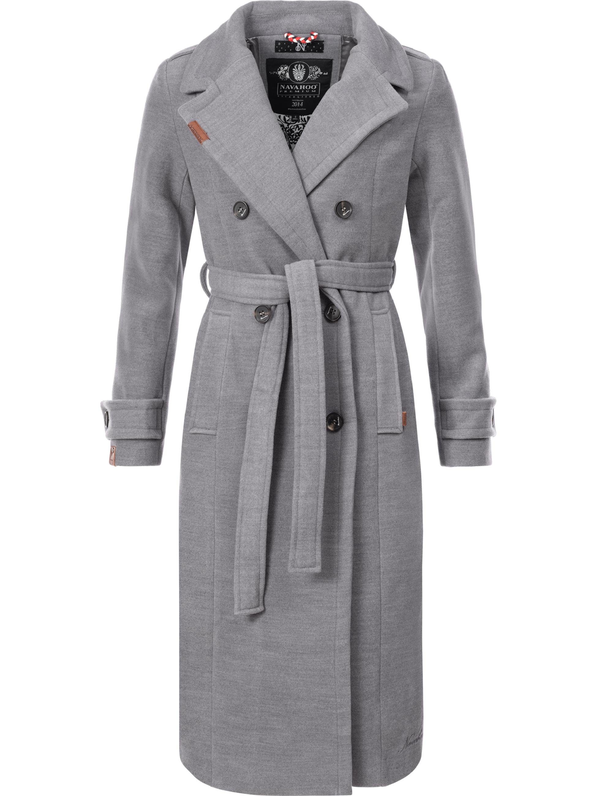 Navahoo Wintermantel Arnaa edler Damen Trenchcoat in Wollmantel-Optik