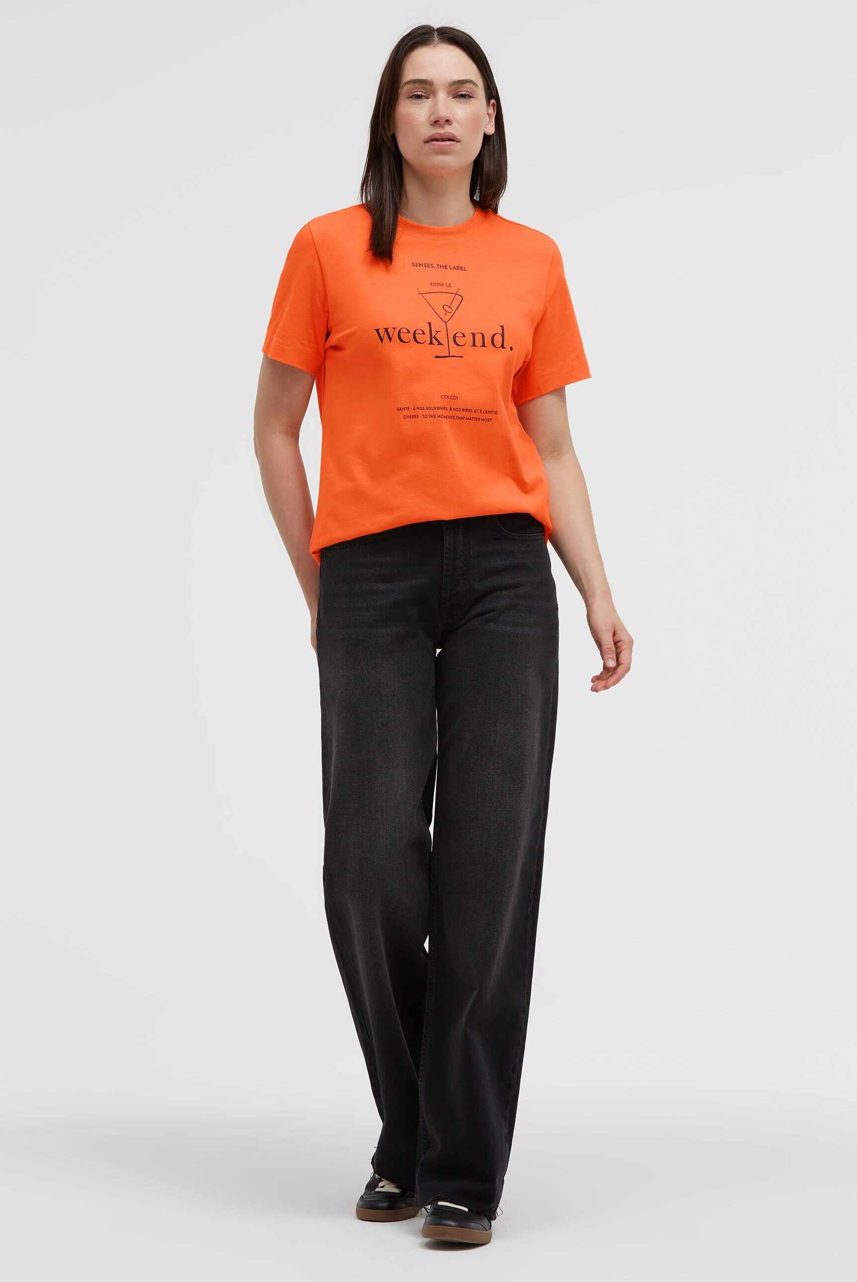 SENSES.THE LABEL Rundhalsshirt aus Baumwolle