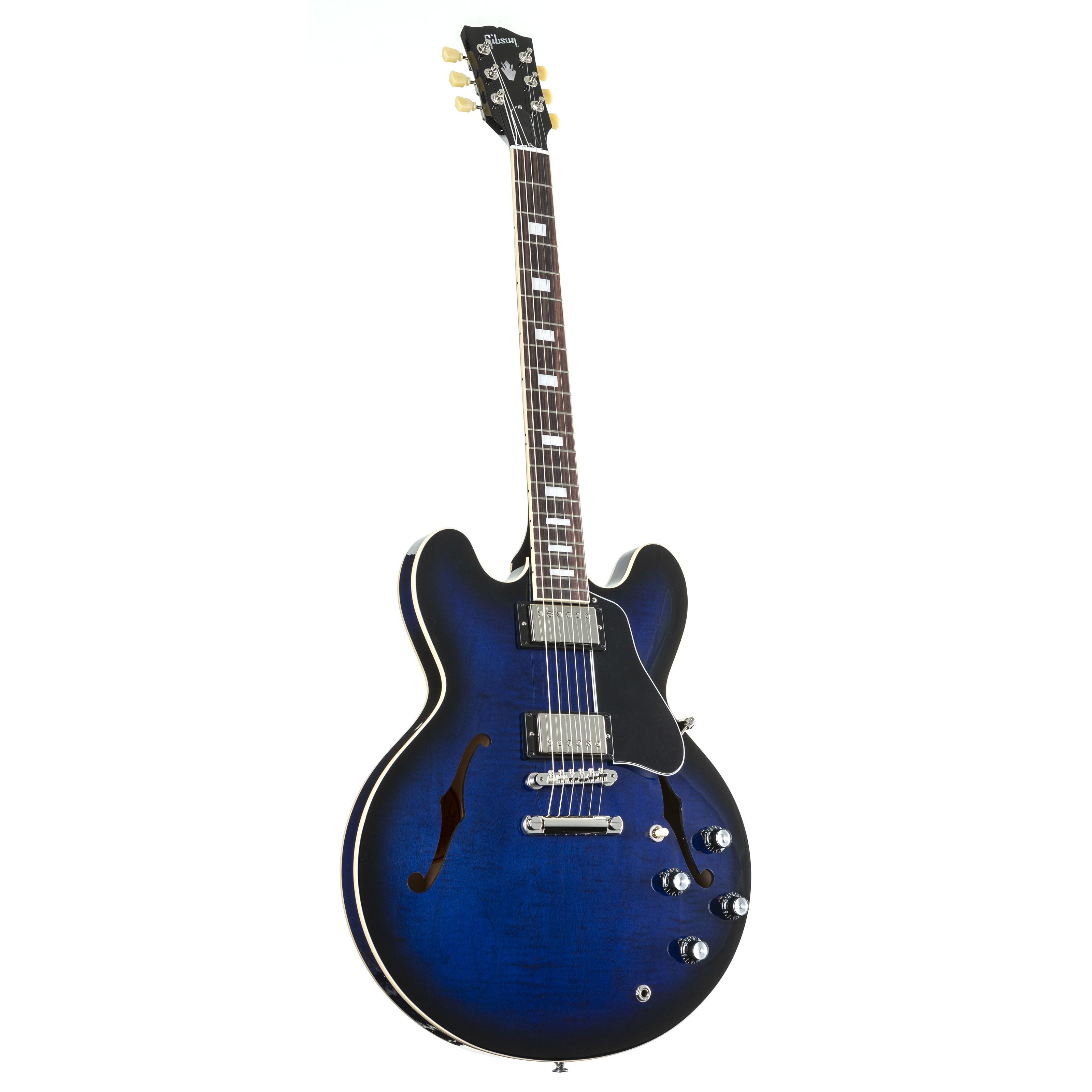 Gibson Halbakustik-Gitarre, Halb-Akustik Gitarren, Semi Hollow-Modelle, ES-335 Figured Deep Ocean Burst - Halbakustik Gitarre