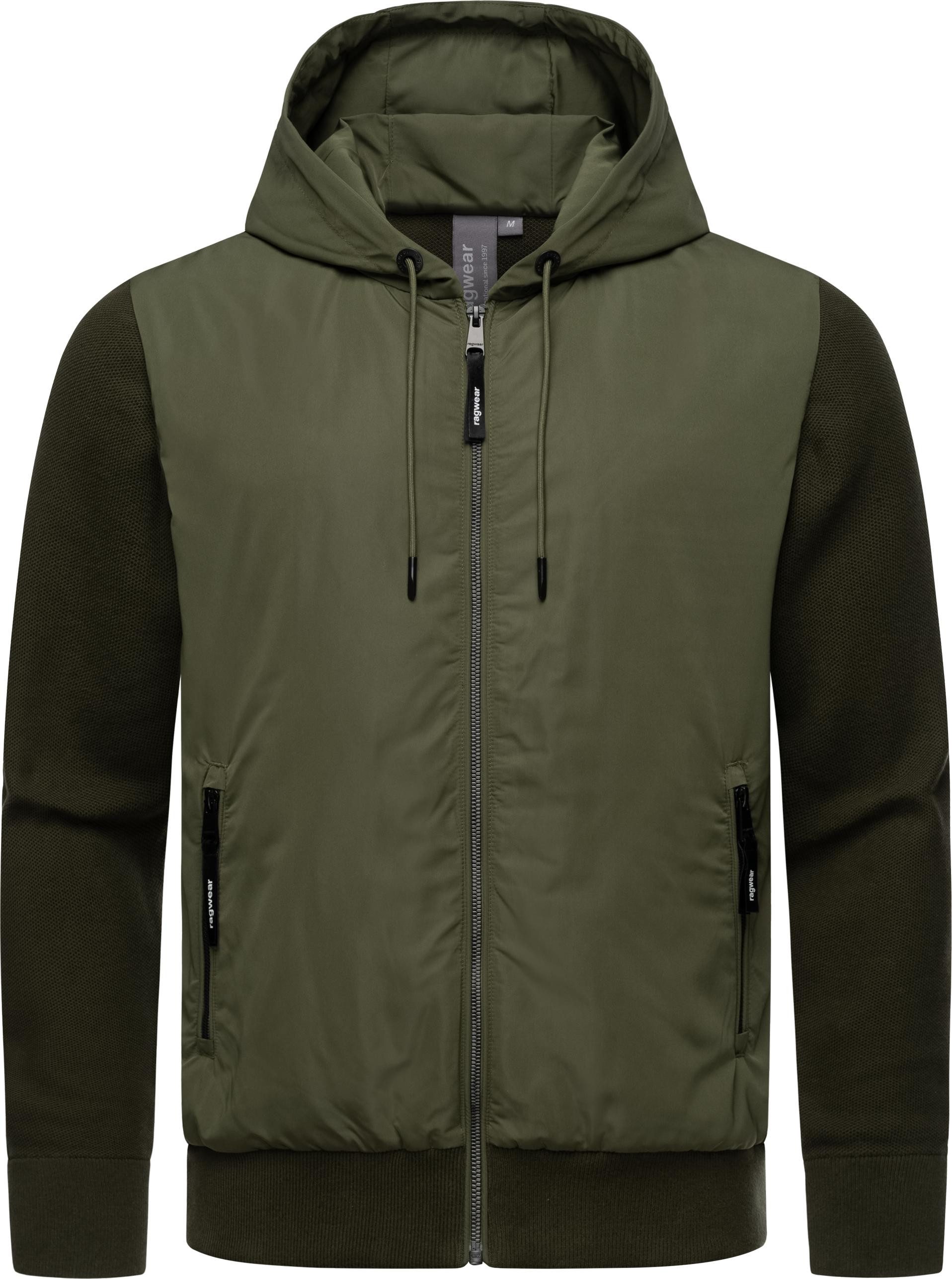 Ragwear Outdoorjacke Ronel Leichte Herren Jacke mit weichen Strickärmeln günstig online kaufen