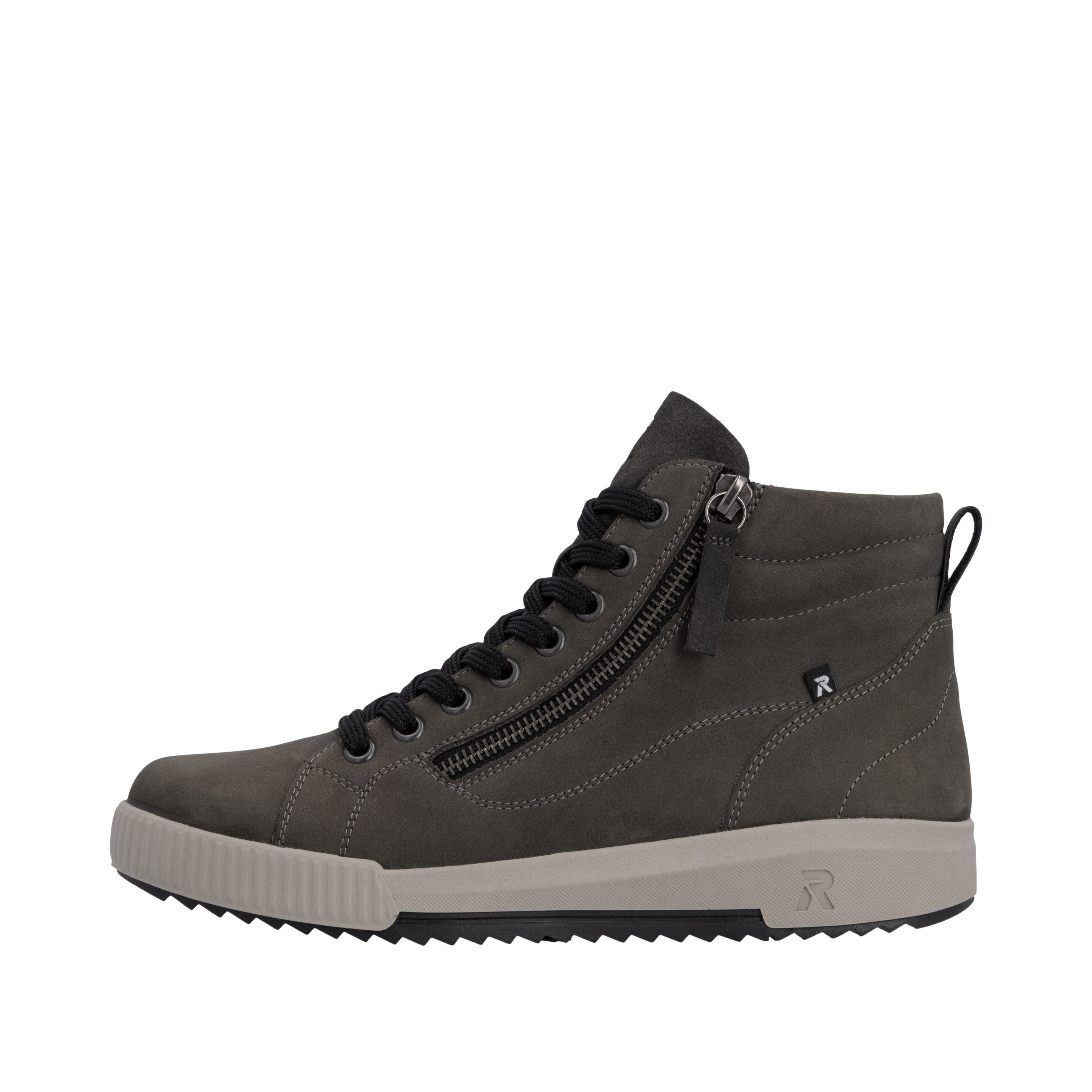Rieker Sport Schnürboots Stiefelette, High Top Sneaker, Freizeitboots mit Reißverschluss