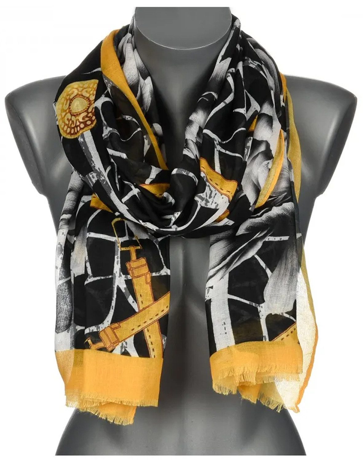 chic4home Schal Color Flow, (1-St. 1-teilig), sommerlicher Damen Schal mit buntem Muster Viskose