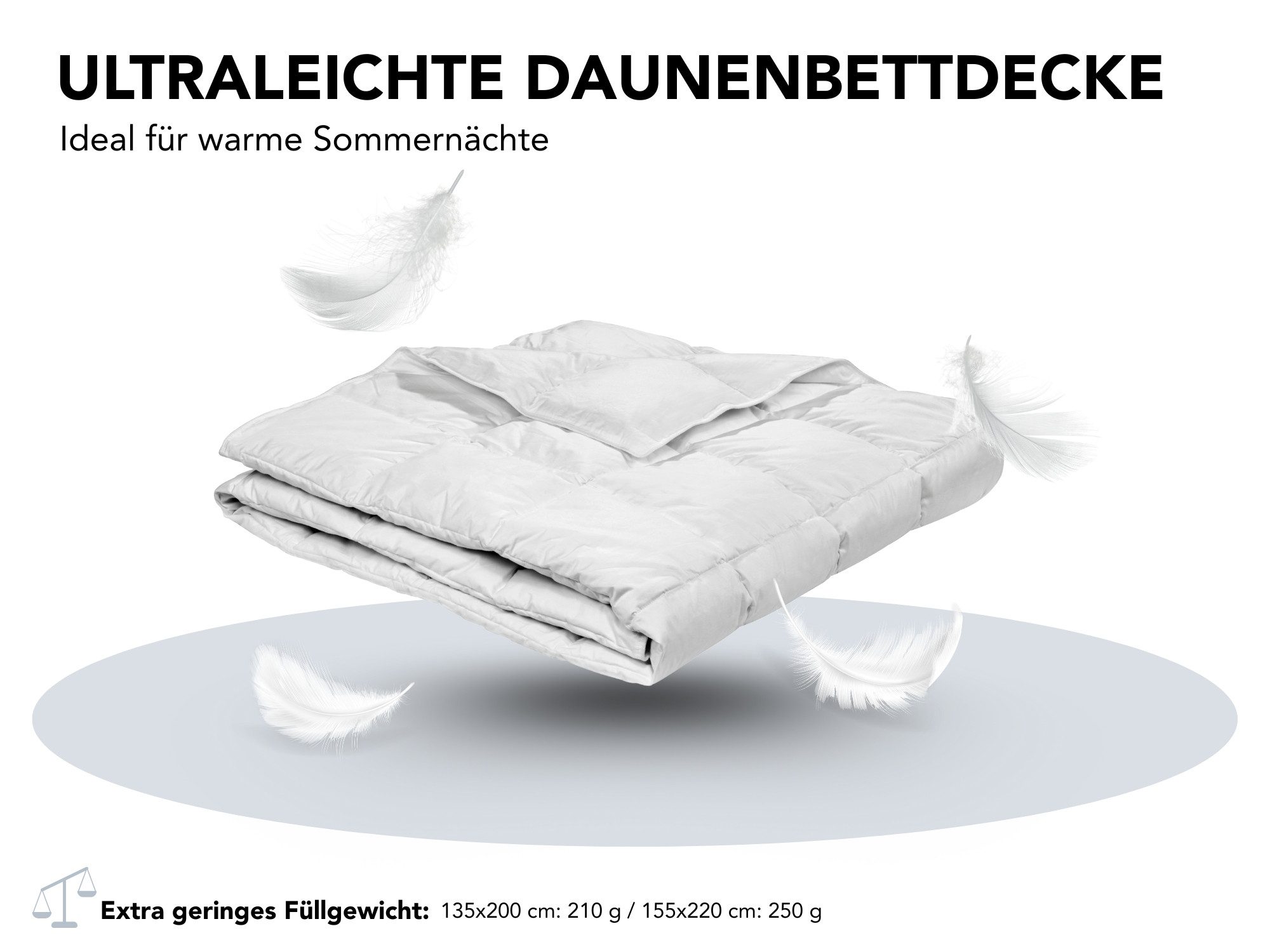 XDREAM Sommerbettdecke Daunendecke Nature, ultraleichte Kasettendecke, günstig online kaufen
