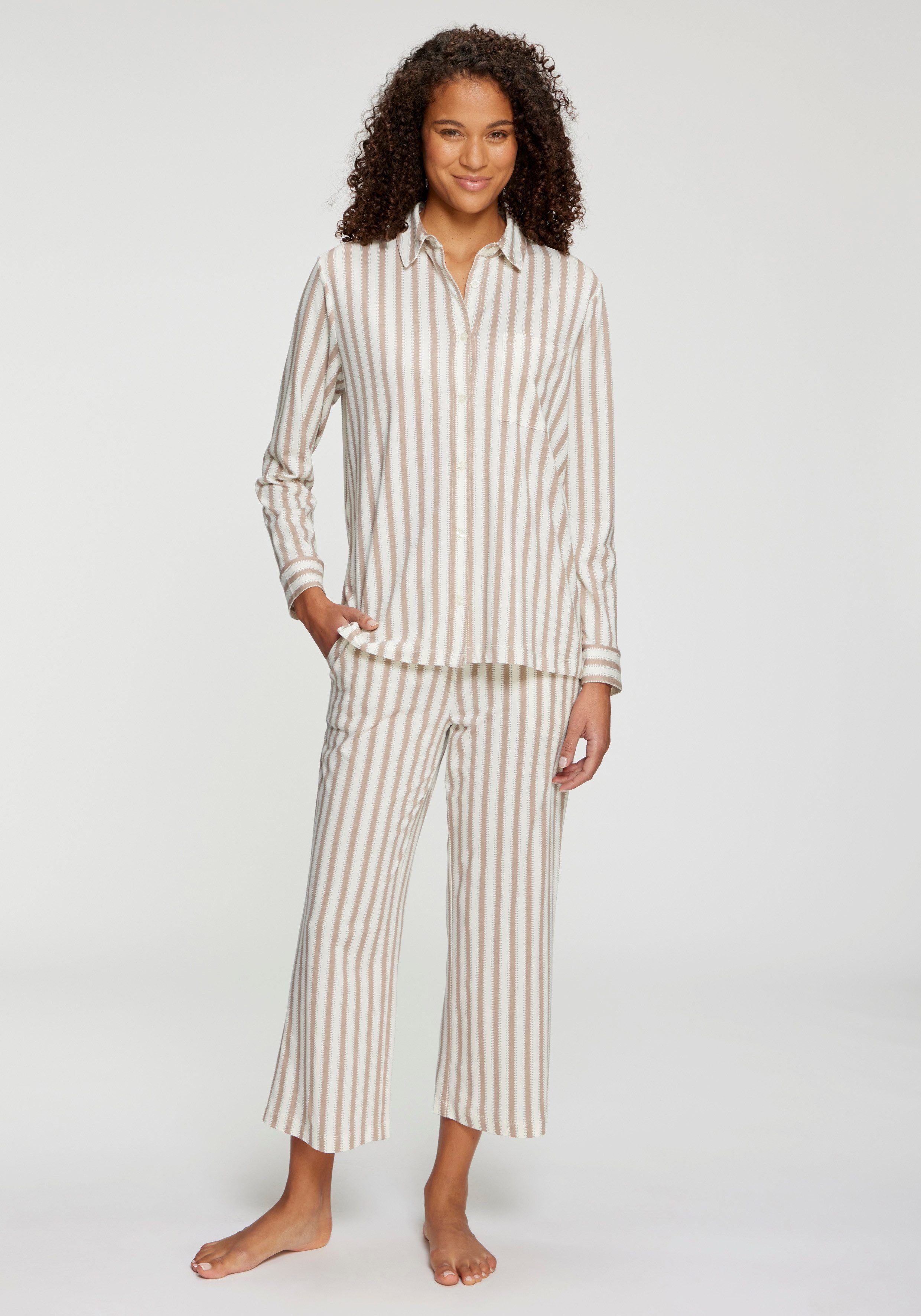 Vivance Dreams by Lascana Pyjamahose mit weitem Bein