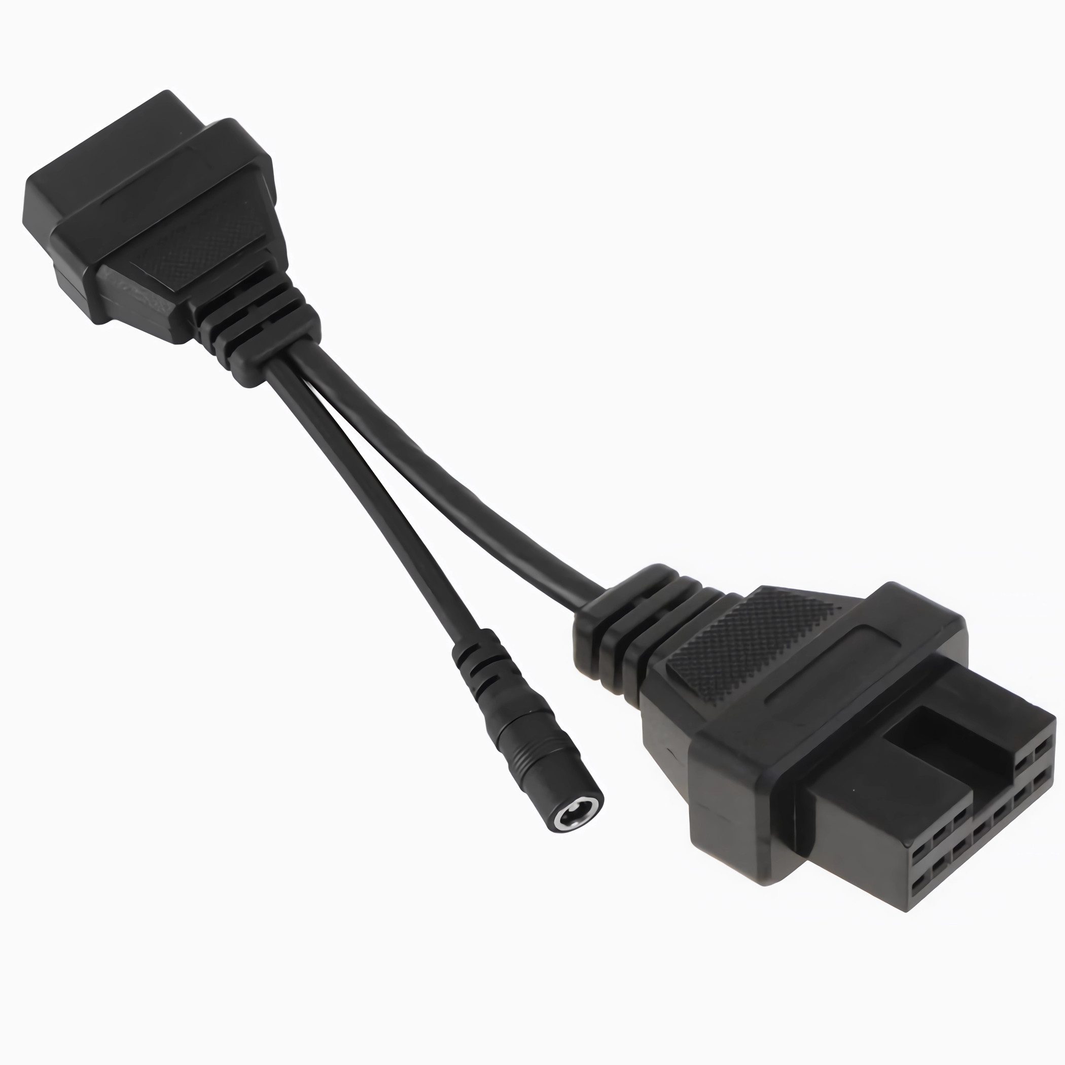Bolwins L07C OBD zu OBD2 Adapter 12pin zu 16pin Diagnose Fehler für Mitsubishi Elektro-Kabel, OBD1 12-Pin Stecker, OBD2 16-Pin Normbuchse (20 cm), stabile Signalübertragung, langlebig und zuverlässig
