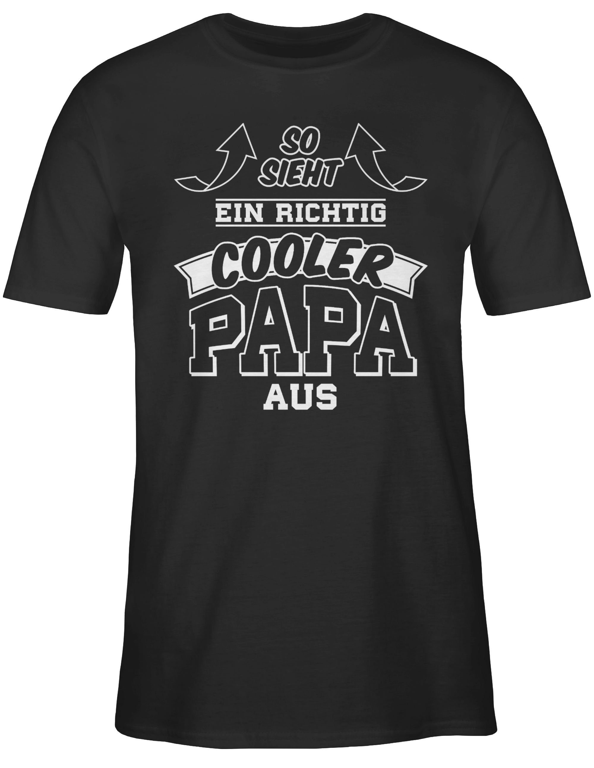 aus Pfeile ein 1 So Papa T-Shirt sieht Schwarz cooler für richtig Papa Geschenk Vatertag Shirtracer