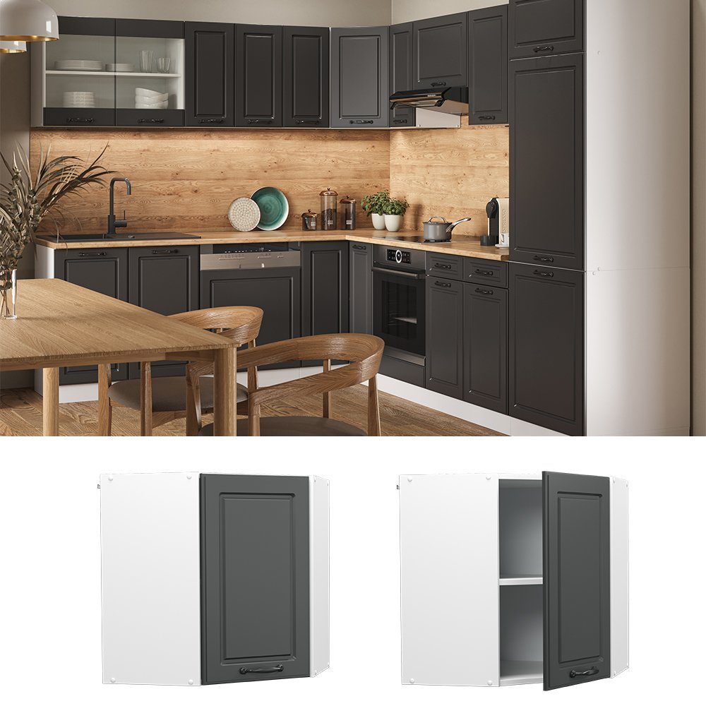 Vicco Eckhängeschrank R-Line, Anthrazit Landhaus/Weiß, 57 günstig online kaufen