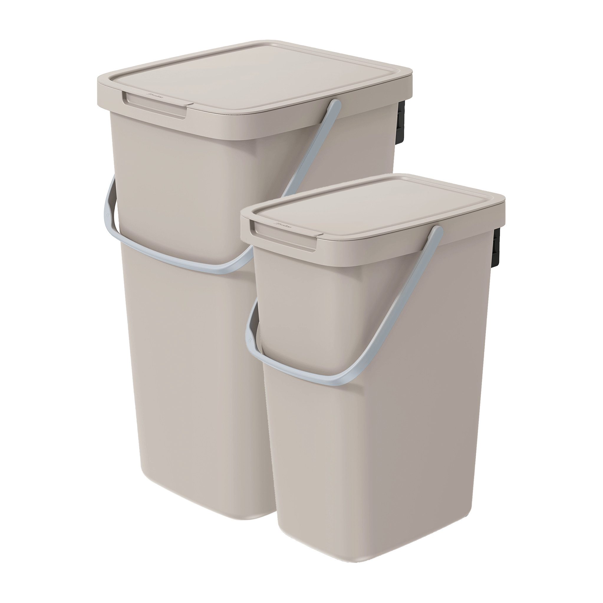 Mülleimer Q-SYSTEMA Abfalleimer-Set 12 Liter + 25 Liter
