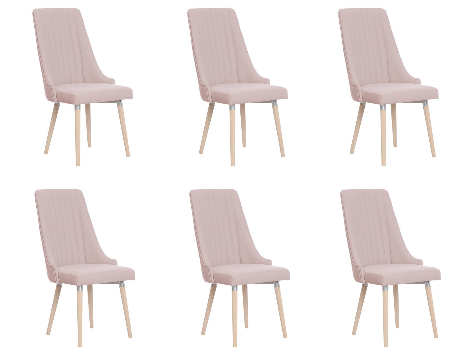 JVmoebel Stuhl, 6x Stühle Stuhl Polster Modernes Set Design Lehn Garnitur Sessel Komplett Neu