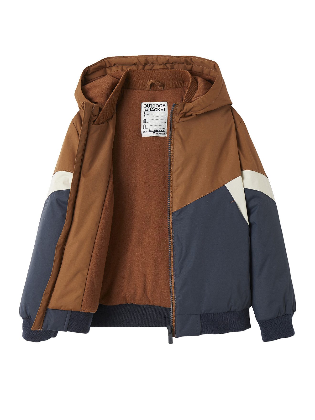 vertbaudet Parka Jungen Windjacke, Wattierung Recycling-Polyester