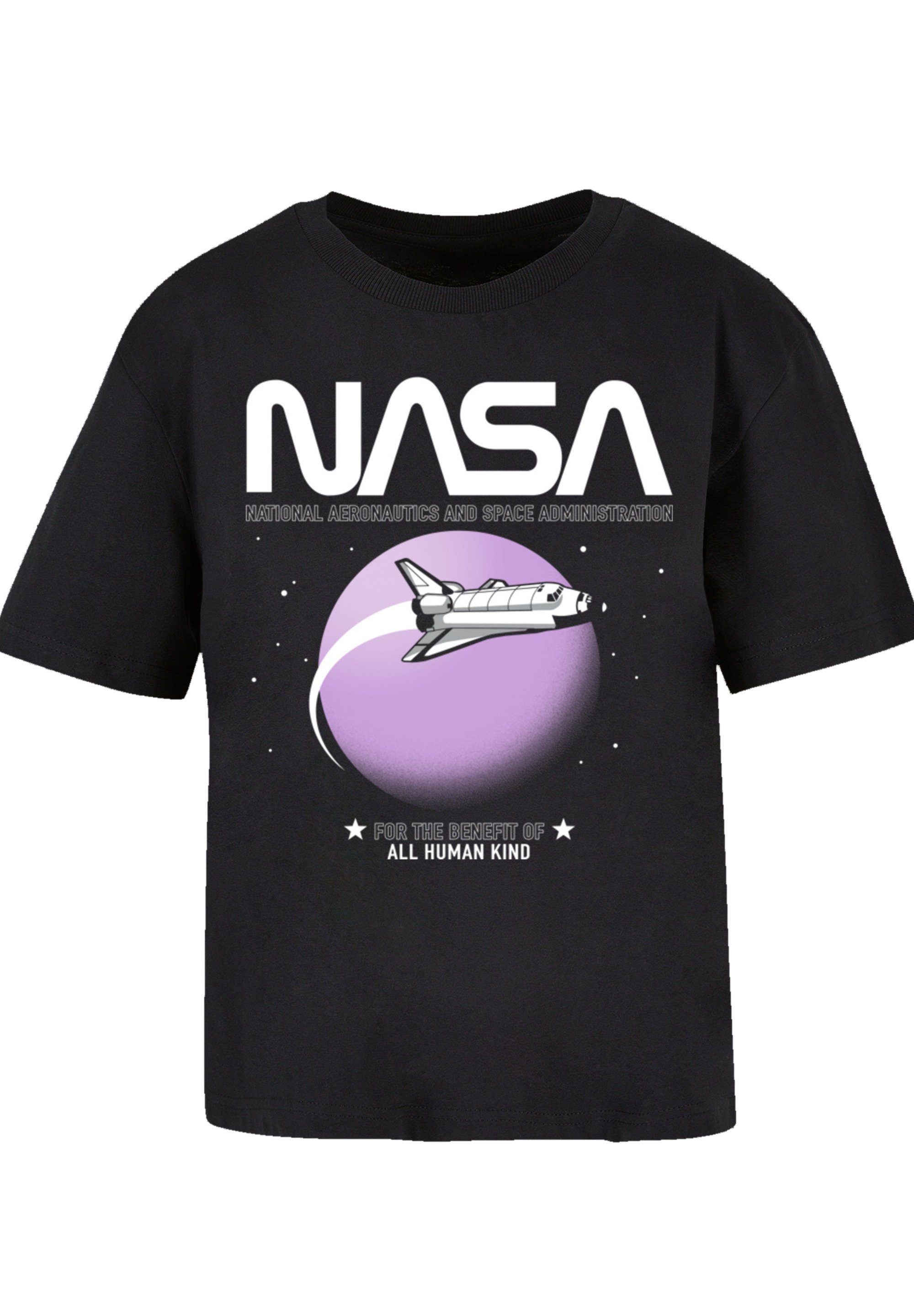 F4NT4STIC T-Shirt NASA Shuttle Orbit Print, Fällt weit aus, bitte eine  Größe kleiner bestellen