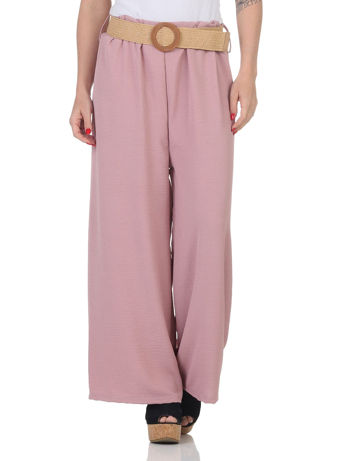 CLEO STYLE Stoffhose Damen Schlaghose 2576 günstig online kaufen