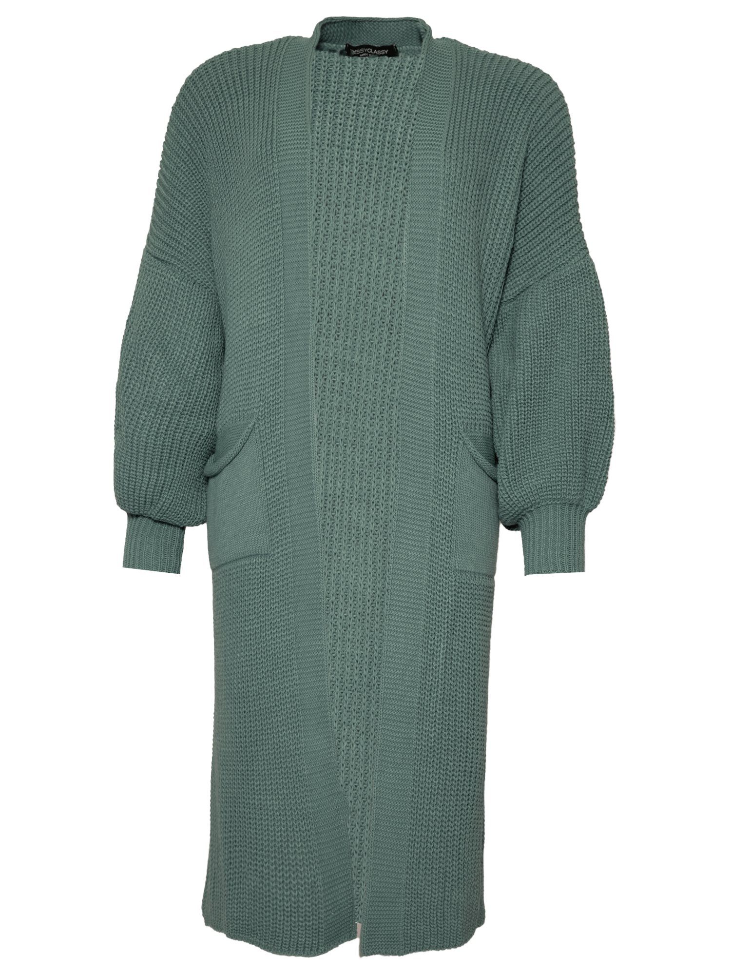 Longstrickjacke Oversize Strickjacke Damen lang Elegant Winter