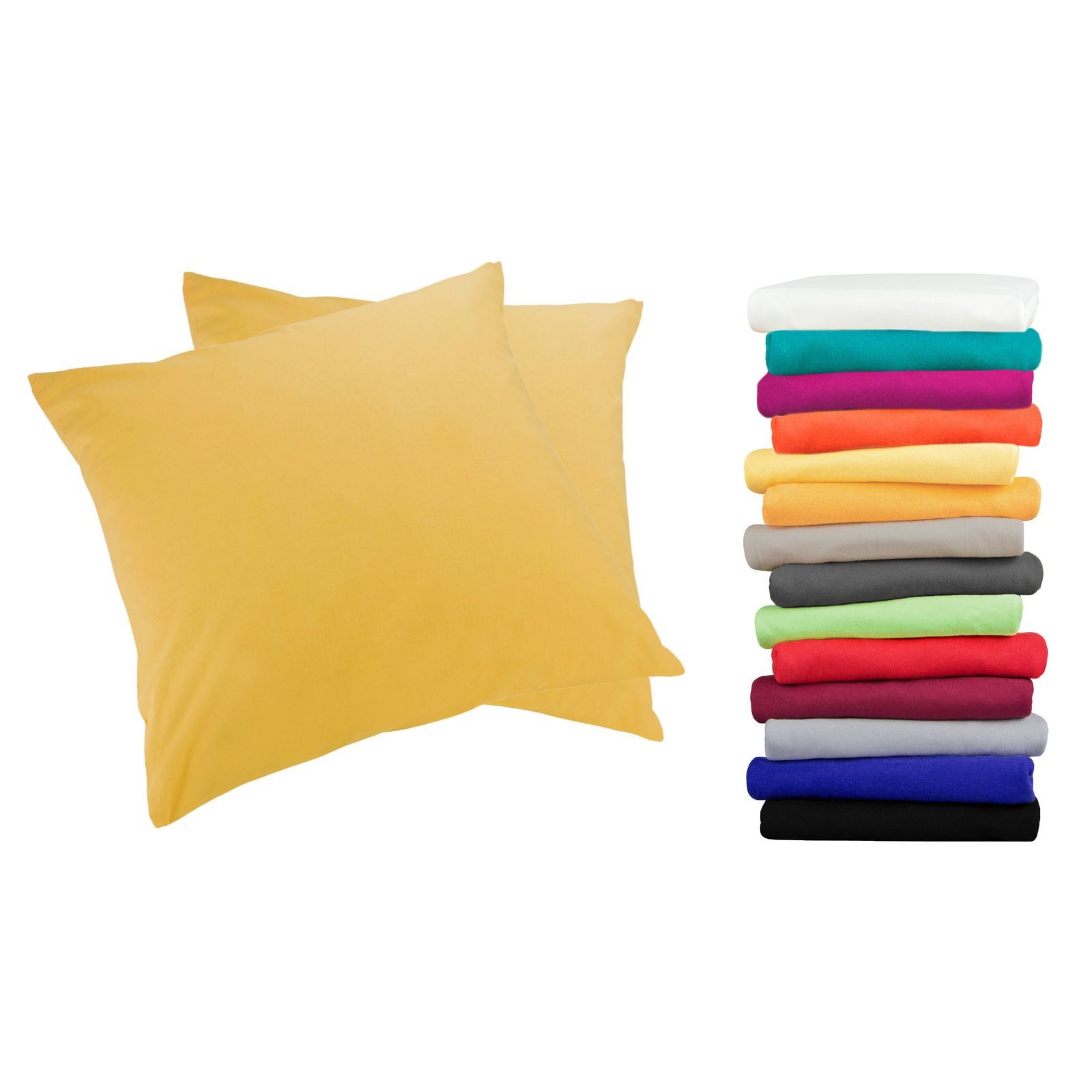 MOON Heimtextilien Kissenbezug / Seitenschläferkissenbezug 2er Pack MOON-Luxury Linon 100% Baumwolle, Linon