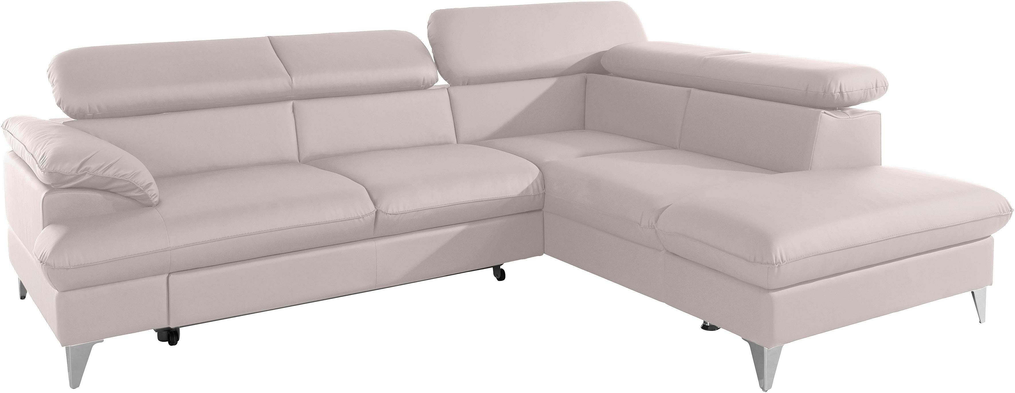 COTTA Ecksofa "Caluso L-Form" mit Kopfteilverstellung, wahlweise mit Bettfu günstig online kaufen