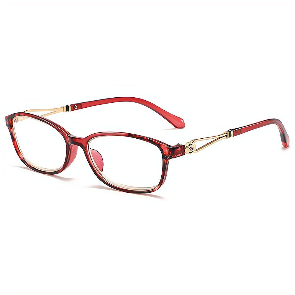 PACIEA Lesebrille Mode Gläser presbyopische Rahmen blaue bedruckte rot anti