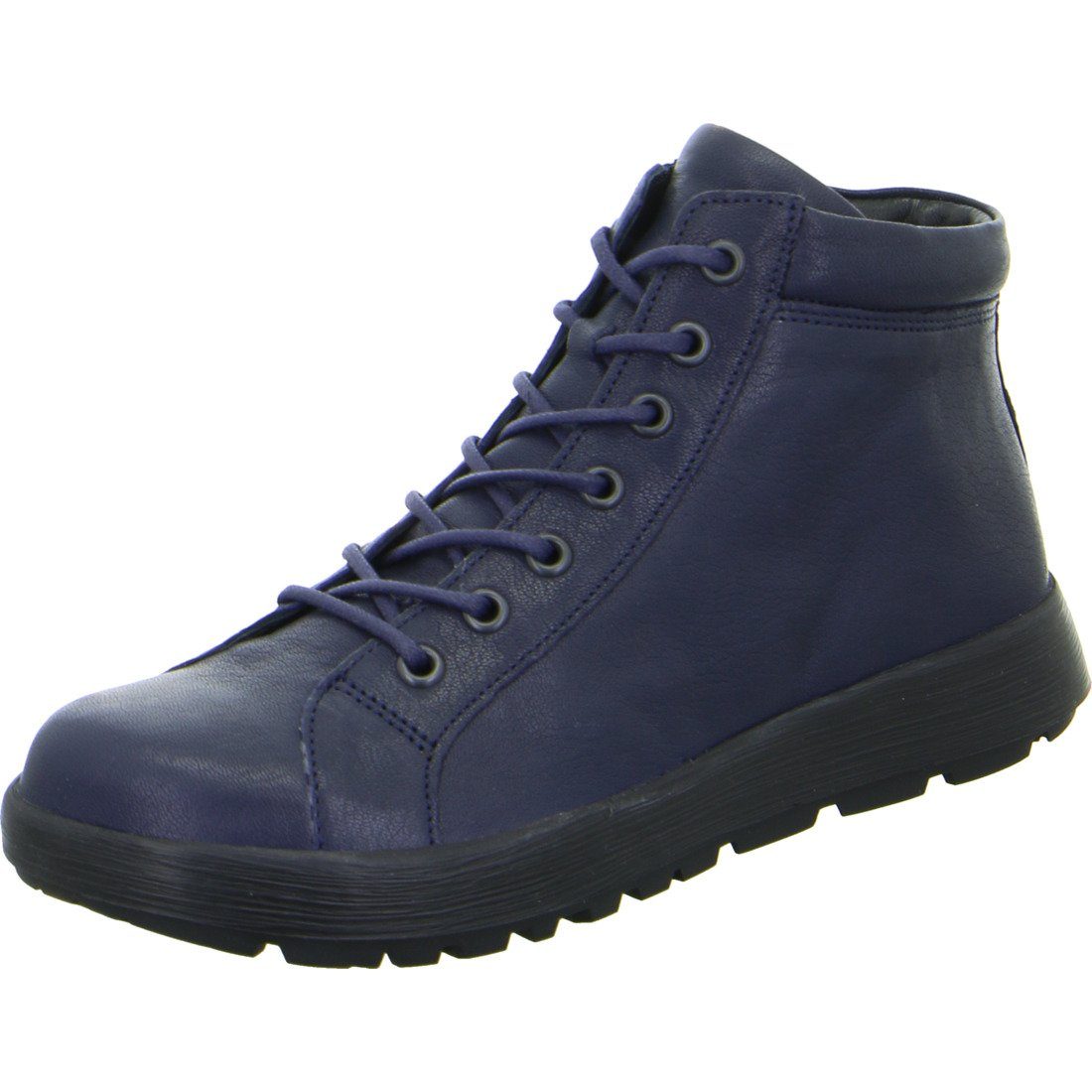 Think! Think! Schuhe, Stiefelette Comoda - Glattleder Stiefelette blau 050086