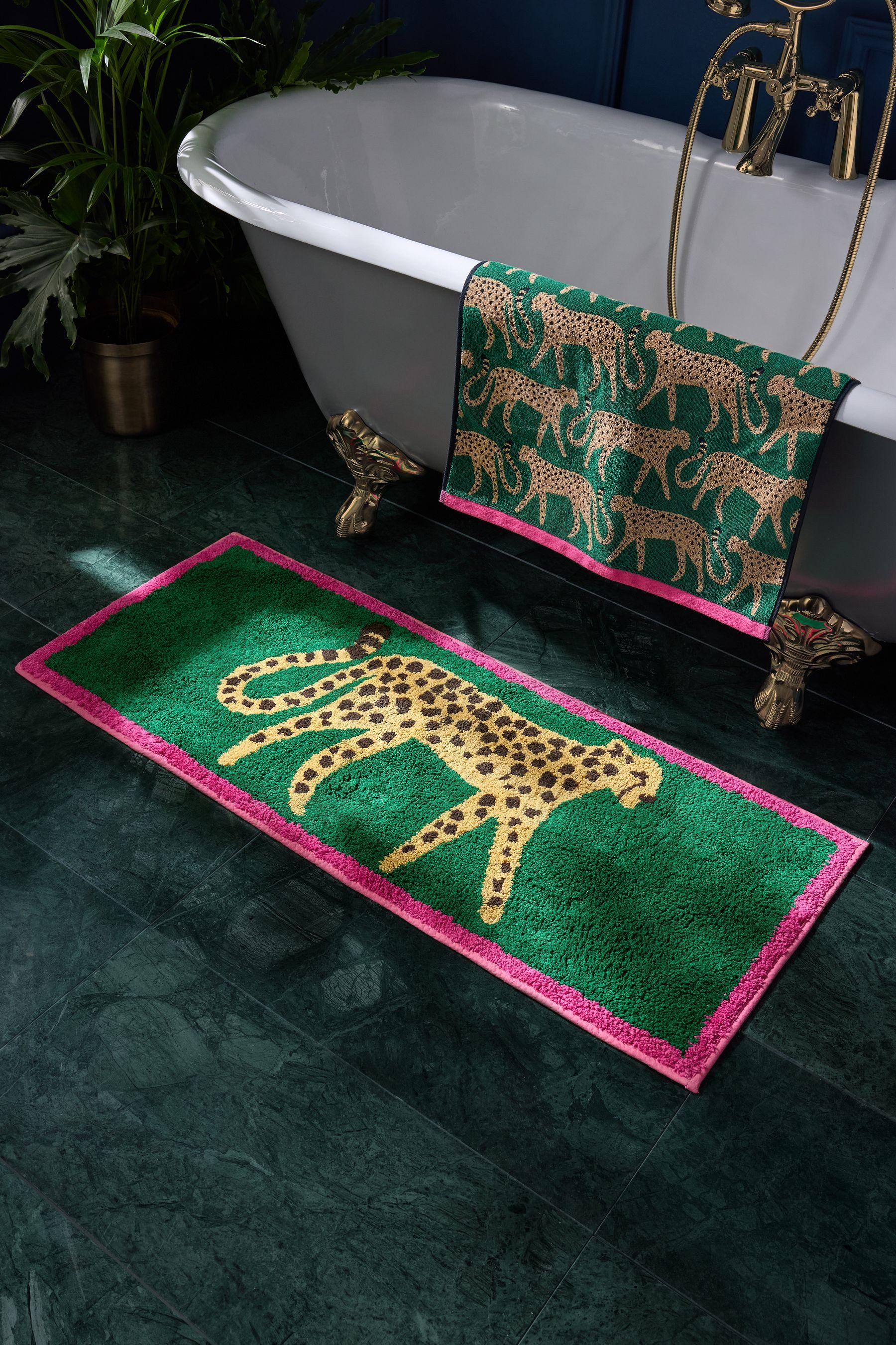 Next Badematte Badläufer mit Gepard-Animal-Print 100 % Baumwolle, Höhe 110 mm, Baumwolle – Bild 3 von 3