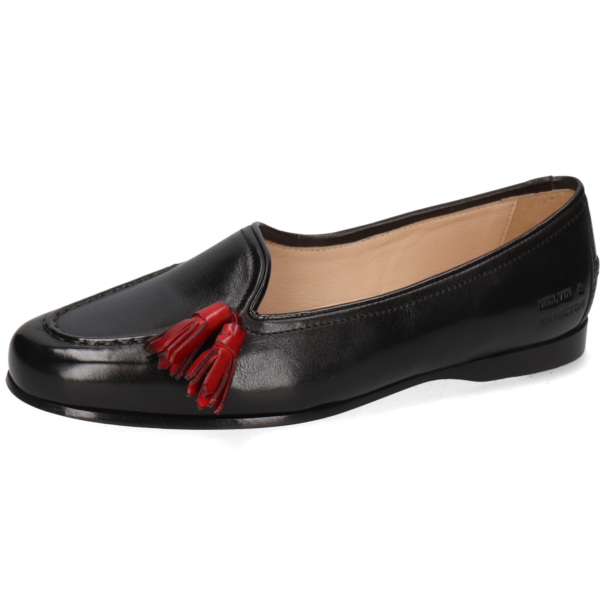 Femme Déstockage Mocassins à Talon Plat Julietta 4 Orange Melvin&Hamilton - Femme MELVIN Melvin & Hamilton Julietta 2 Mocassinfemme 1