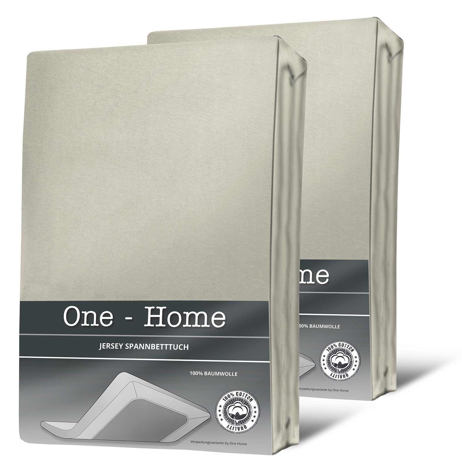 One Home Spannbettlaken Jersey, Jersey, Gummizug: rundum, (2 Stück), Double günstig online kaufen