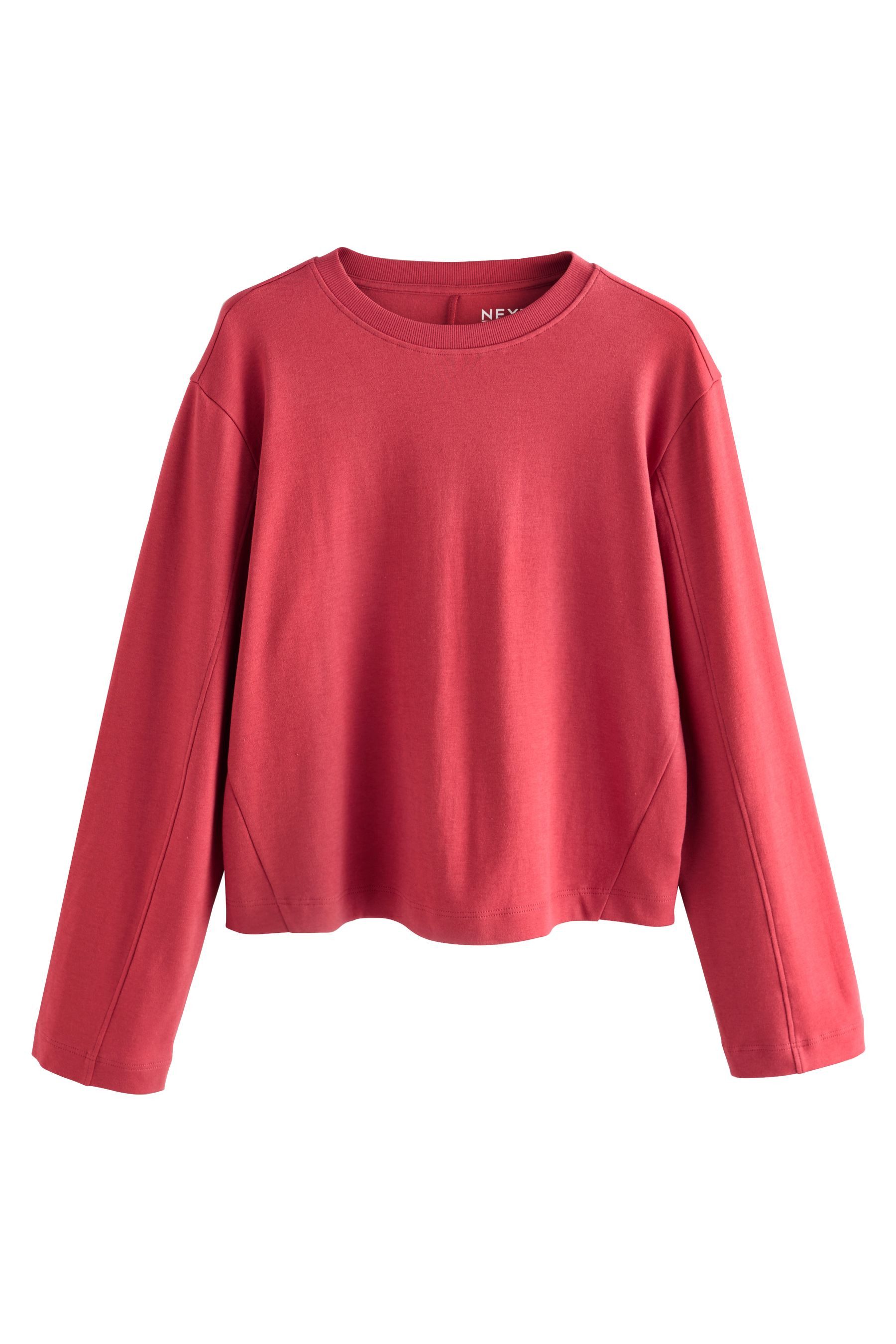 Next T-Shirt Interlock Langarmshirt mit Rundhalsausschnitt günstig online kaufen