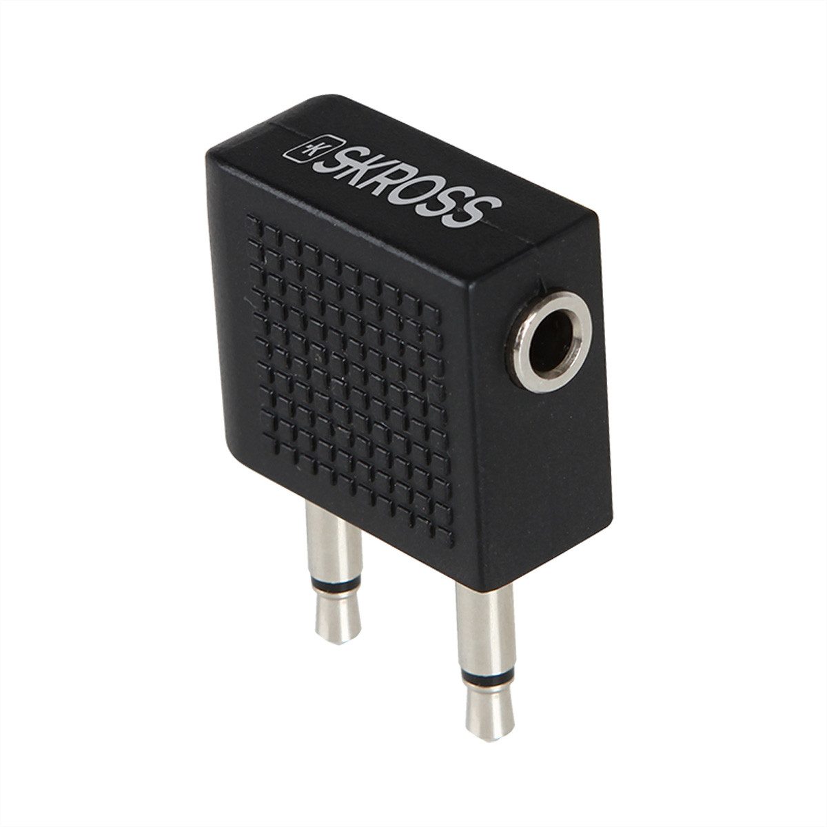 SKROSS Airplane Audio Adapter Audio- & Video-Adapter Klinke 3,5 mm, 3-polig Stereo (Mini-Klinke) Männlich (Stecker) zu Klinke 3,5 mm, 3-polig Stereo (Mini-Klinke) Weiblich (Buchse)