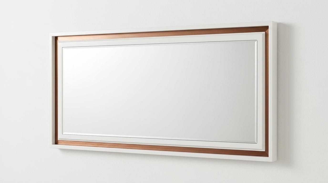 Xlmoebel Wandspiegel Spiegel Stil modern weiß Wohnzimmer praktisch rechteckig komfortabel (1-tlg)