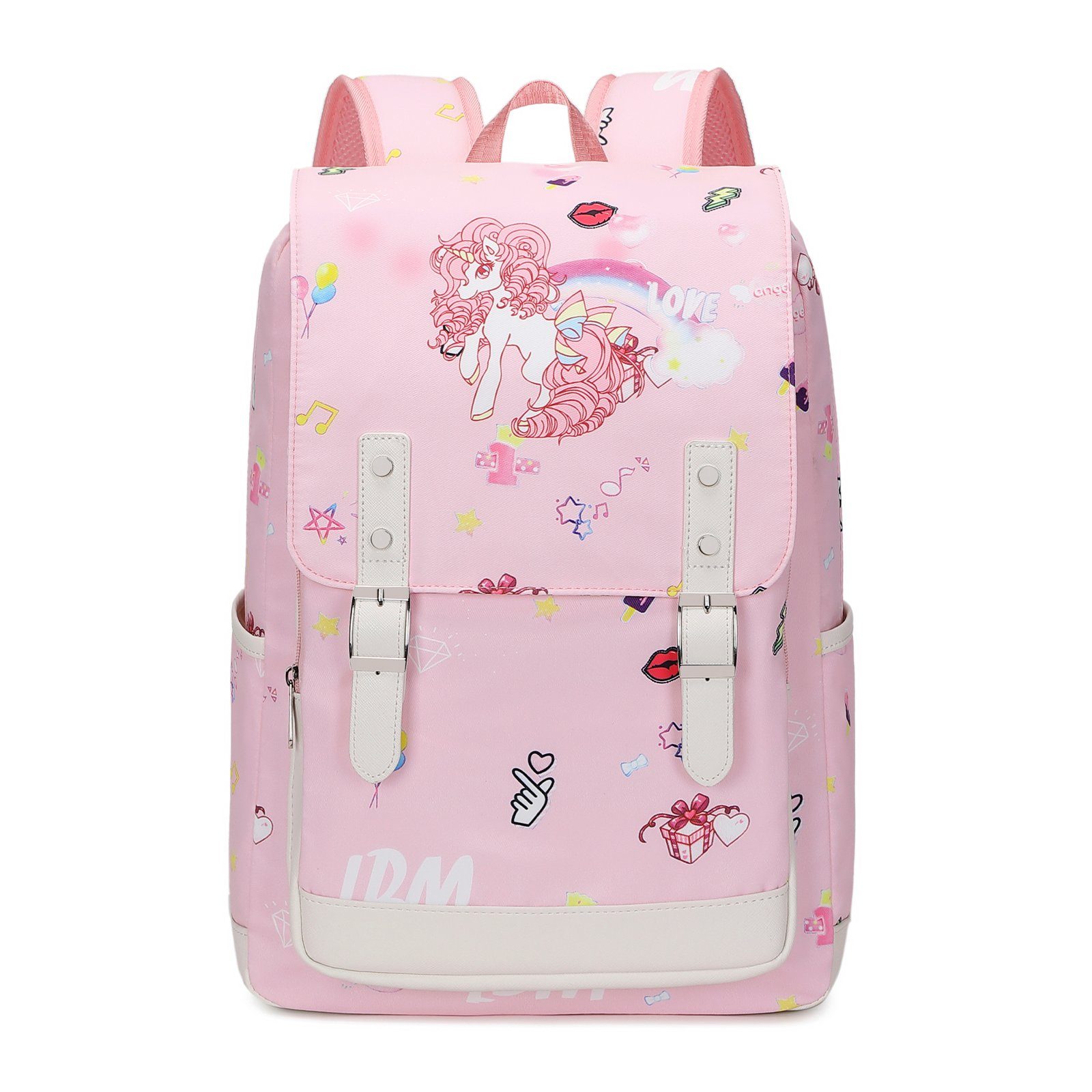 TAN.TOMI Kinderrucksack Einhorn Kinderrucksack, Kinder Rucksack Mädchen Kindergartenrucksack, Vorschule Kinder Rucksack für Kindergarten Kleinkind Rucksack Hellrosa