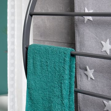 bremermann Handtuchhalter Handtuchhalter zur Wandmontage mit 5 Stangen aus Metall, grau