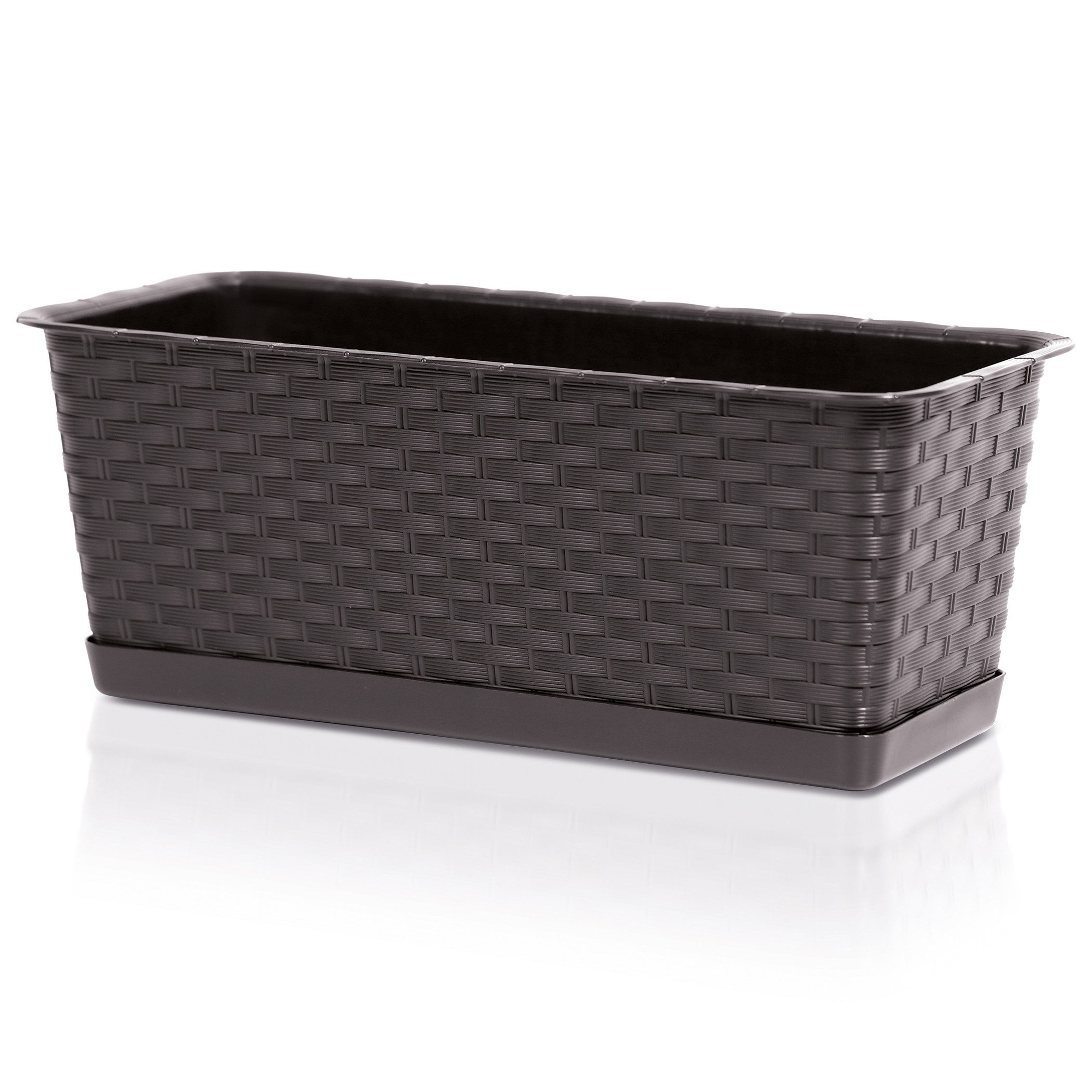 Annastore Balkonkasten Blumenkasten aus wetterfestem Kunststoff - Blumenkästen - Balkonkästen