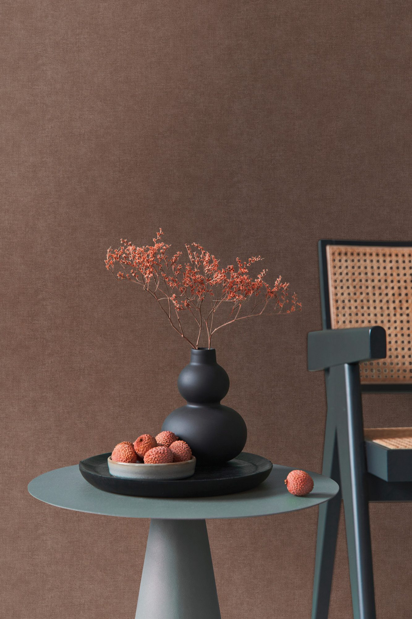 living walls Vliestapete Smart Surfaces einfarbige Tapete Unitapete Struktur-Optik Landhaus, strukturiert, matt, (1 St), Vliestapete Textil-Optik für Schlafzimmer Küche Wohnzimmer Uni Design