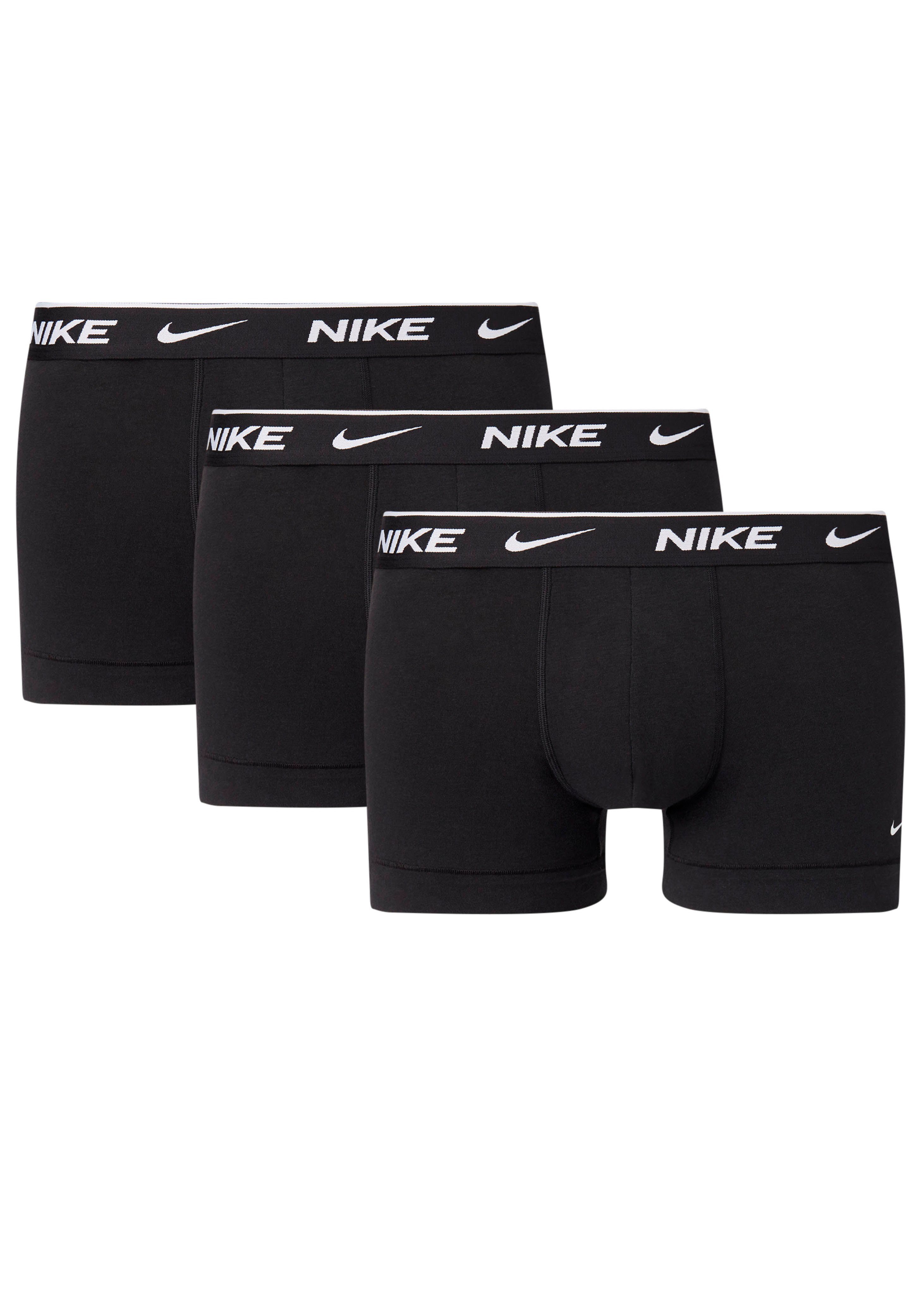 3-St., schwarz NIKE aus 3er-Pack) (Packung, Boxer 3PK TRUNK Underwear Baumwoll-Stretch