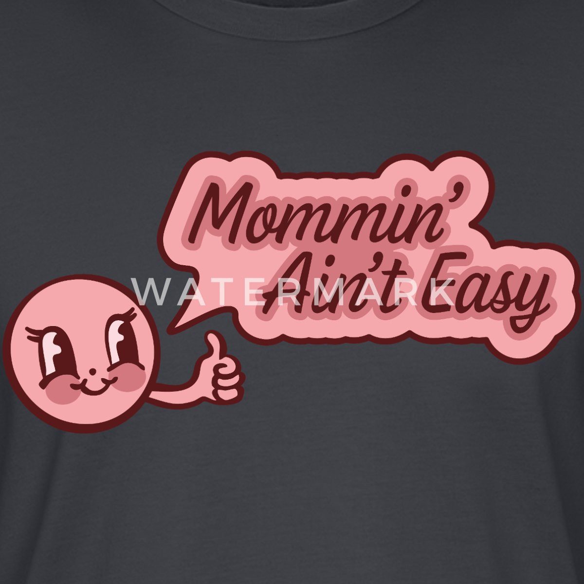 Spreadshirt T-Shirt Mommin’ Ain’t Easy Lustiges Mama Cartoon Motiv Unisex Bio T-Shirt (1-tlg)