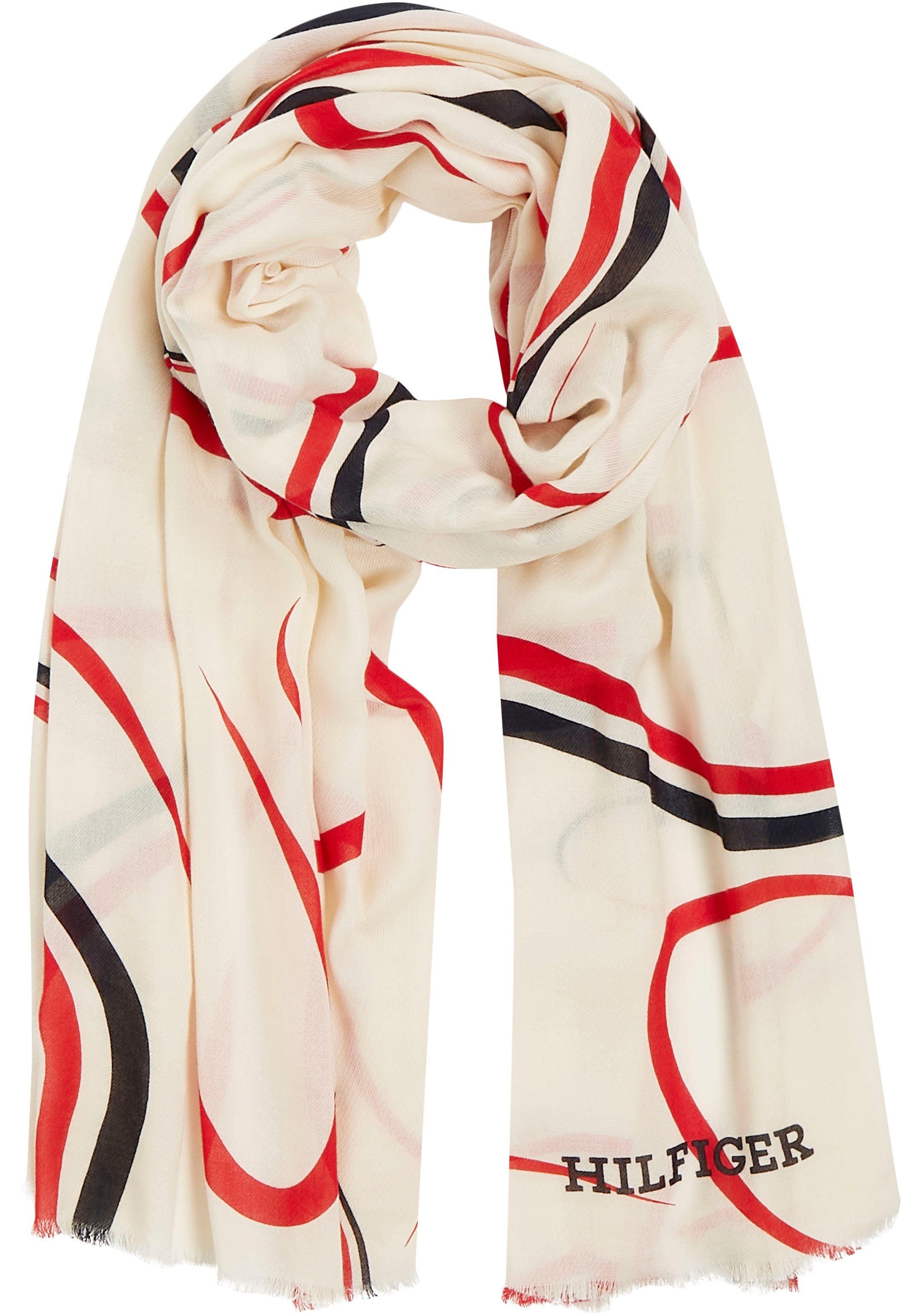 Tommy Hilfiger Modeschal HILFIGER PREP SCARF, mit grafischem Muster