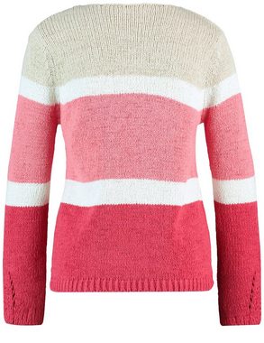 GERRY WEBER Rundhalspullover Pullover mit Struktur-Strick und Colourblocking