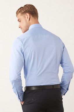 Next Langarmhemd Bügelleichtes Oxford-Hemd-Slim-Fit (1-tlg)