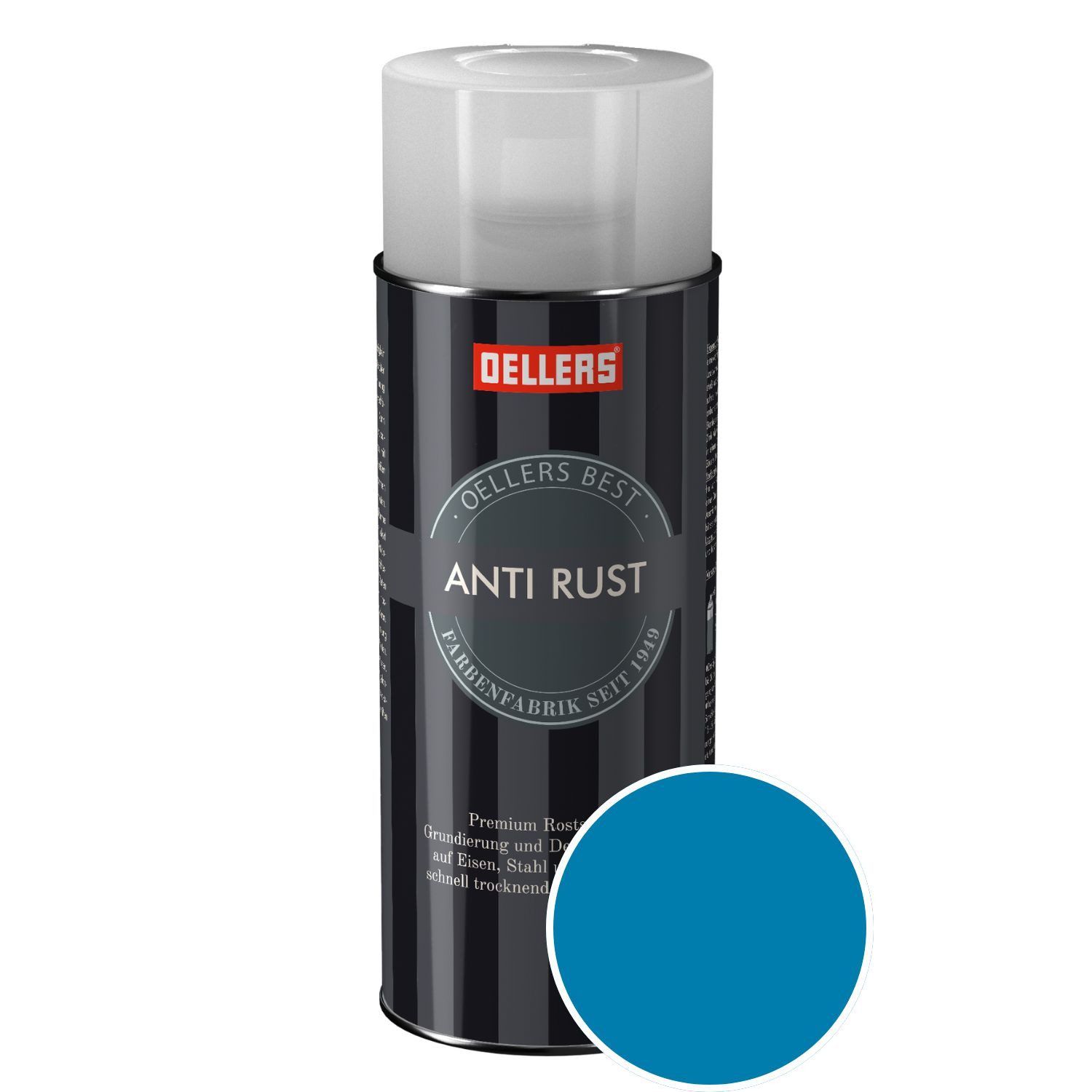 OELLERS Sprühlack Anti-Rust, robuster Metallschutzlack,3 in 1, Rostschutz, Grundierung und Decklack