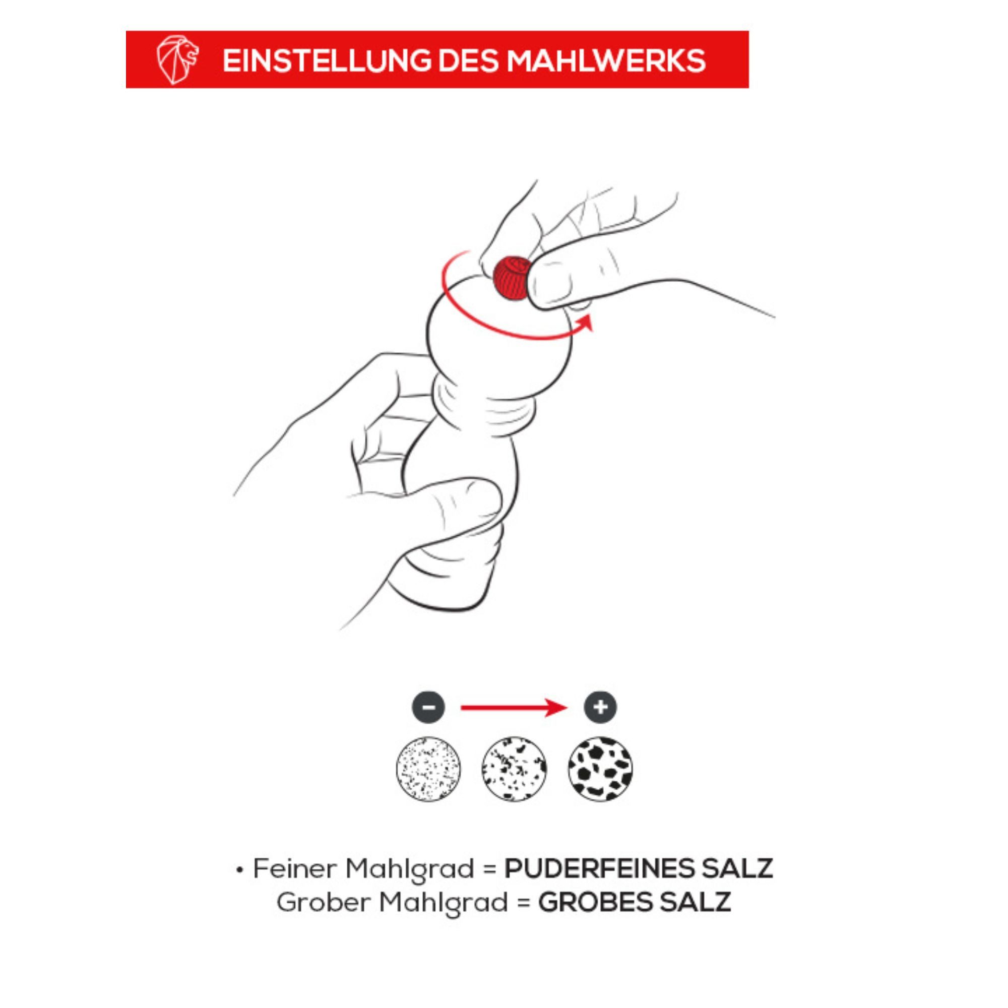 PEUGEOT Salzmühle BOREAL 21cm Zirkonia-Mahlwerk Buchenholz Salbeigrün Manuell