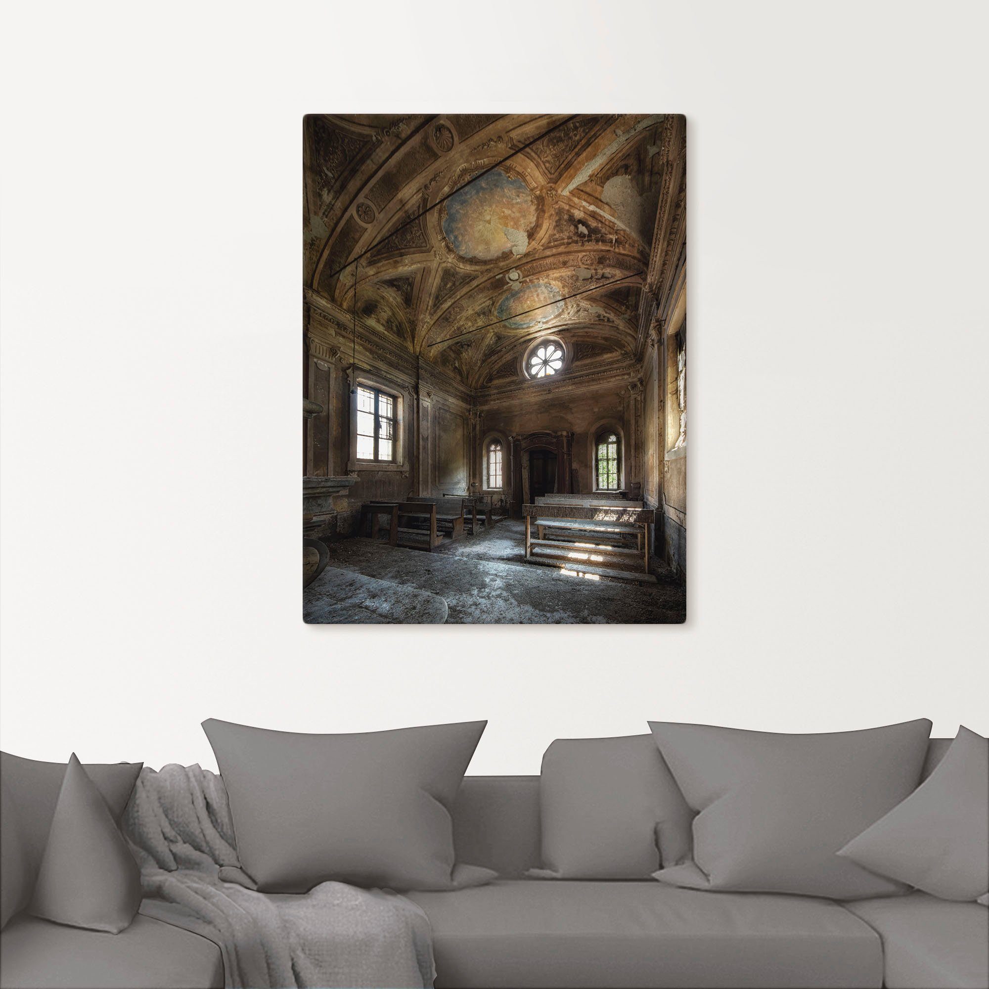 Artland Wandbild »Lost Place Alte Kirche Architektur«, Gebäude (1 Stück), in vielen Größen & Produktarten - Alubild / Outdoorbild für den Außenbereich, Leinwandbild, Poster, Wandaufkleber / Wandtattoo auch für Badezimmer geeignet-kaufen