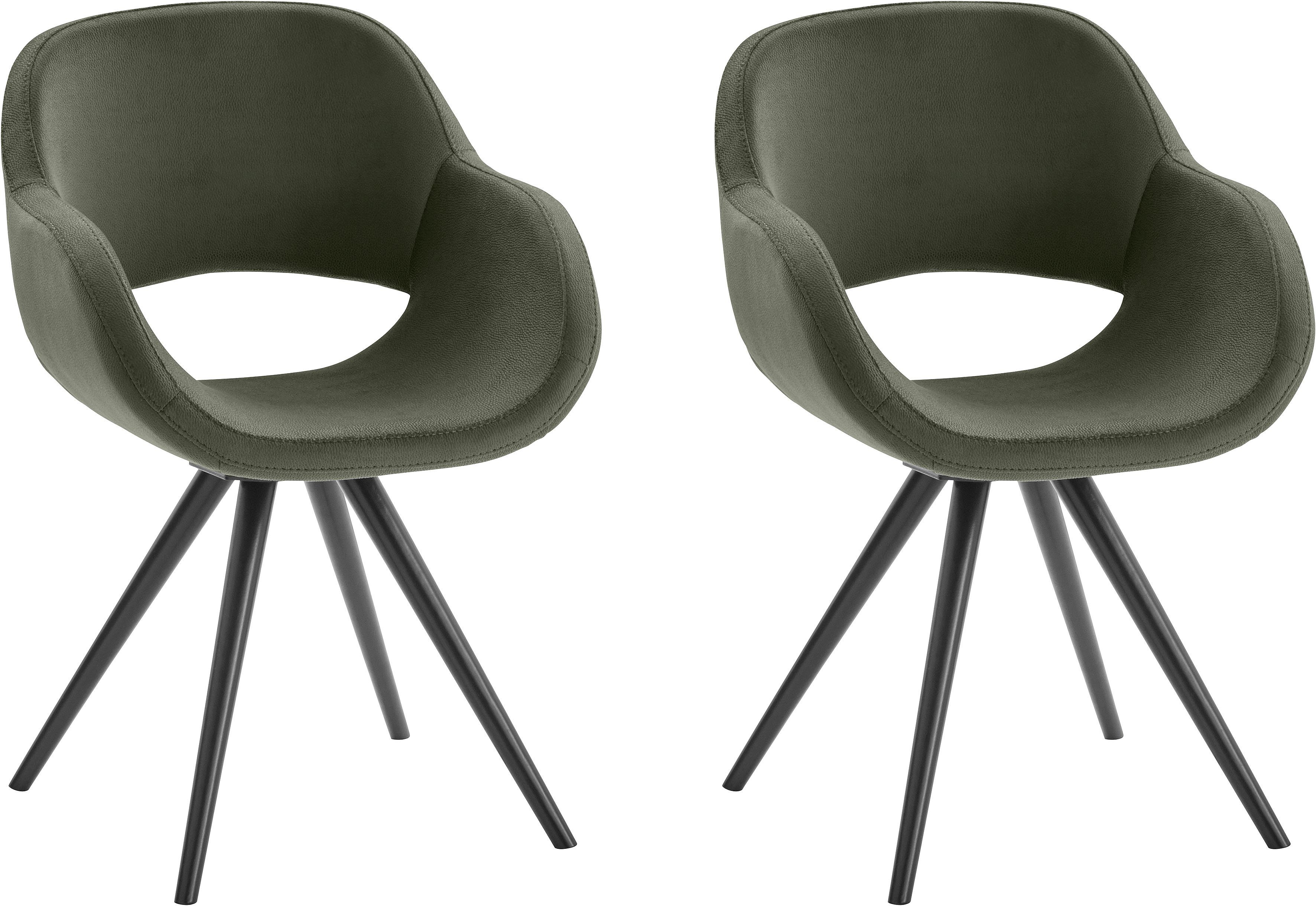 INOSIGN Armlehnstuhl Aurora (Set, 2 St), Gestell aus Massivholz Buche in schwarz lackiert. Reduzierter Preis € 278,78. Unverbindliche Preisempfehlung € 309,00, (€ 139,39 pro 1 Stk)