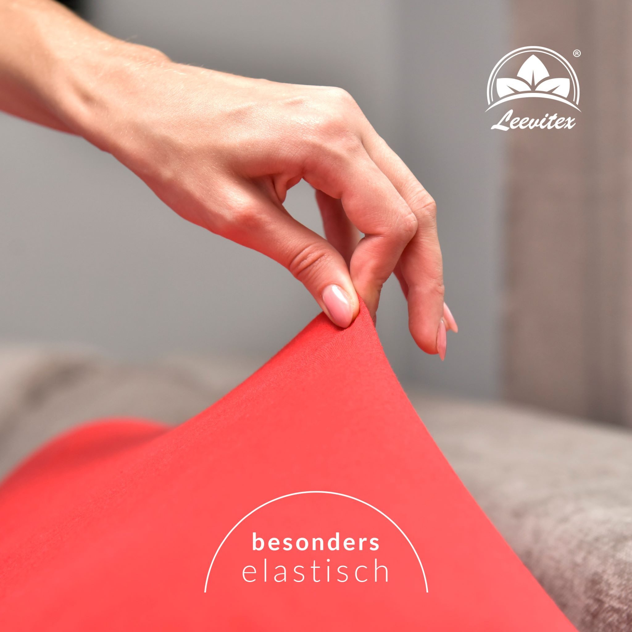 leevitex® Spannbettlaken 180x200 cm - 200x220 cm, Stoffgewicht 170 g/m², 40 cm Steghöhe, Jersey, Gummizug: rundum, (1 Stück), verschiedene Farben, OEKO-TEX® STANDARD 100 zertifiziert