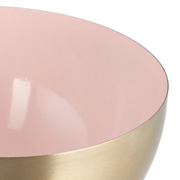 relaxdays Servierschüssel 2 x Salatschüssel Edelstahl rosa-gold, Edelstahl