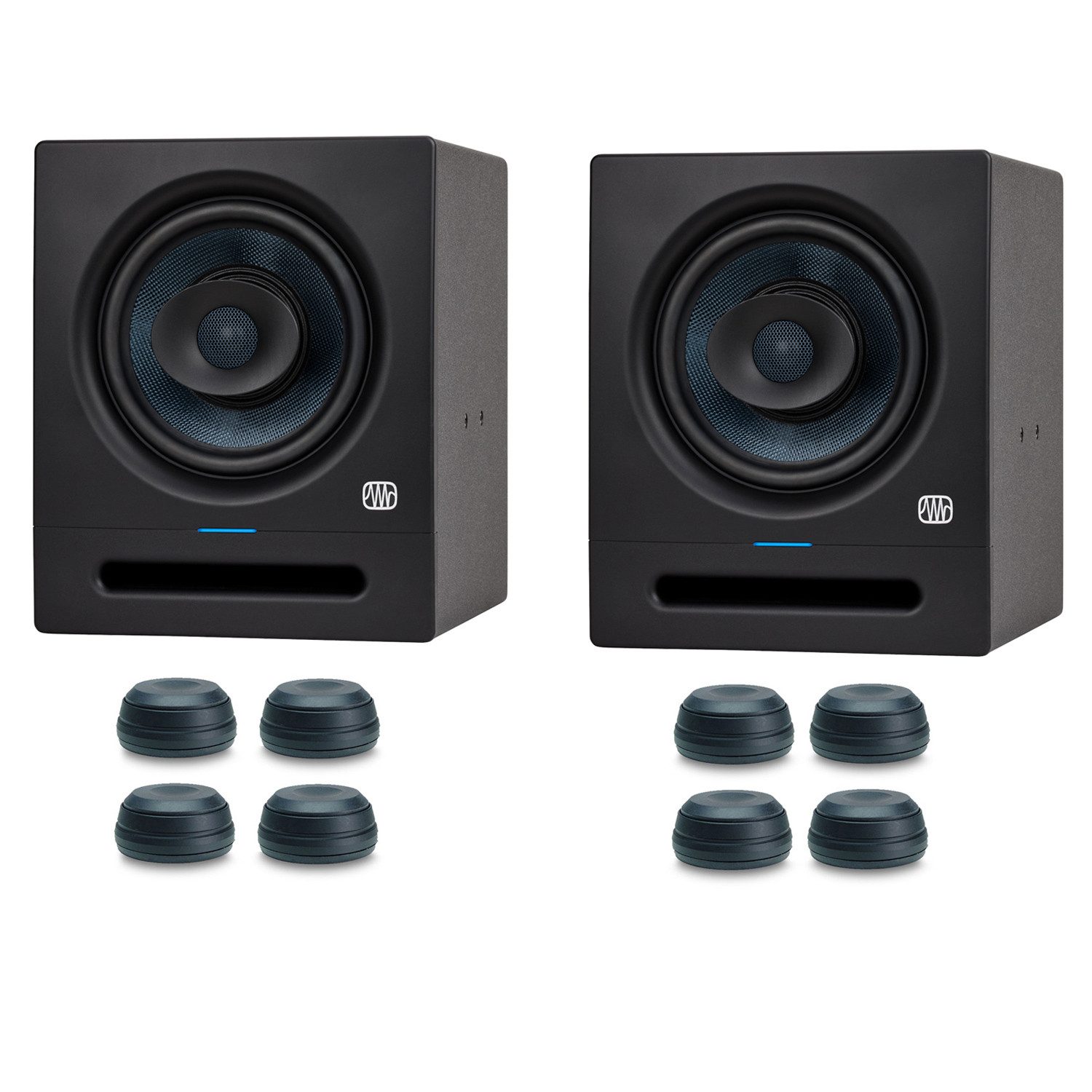 Presonus Studio-Monitor Eris Pro 8 1 Paar mit Boxenfüße Lautsprecher